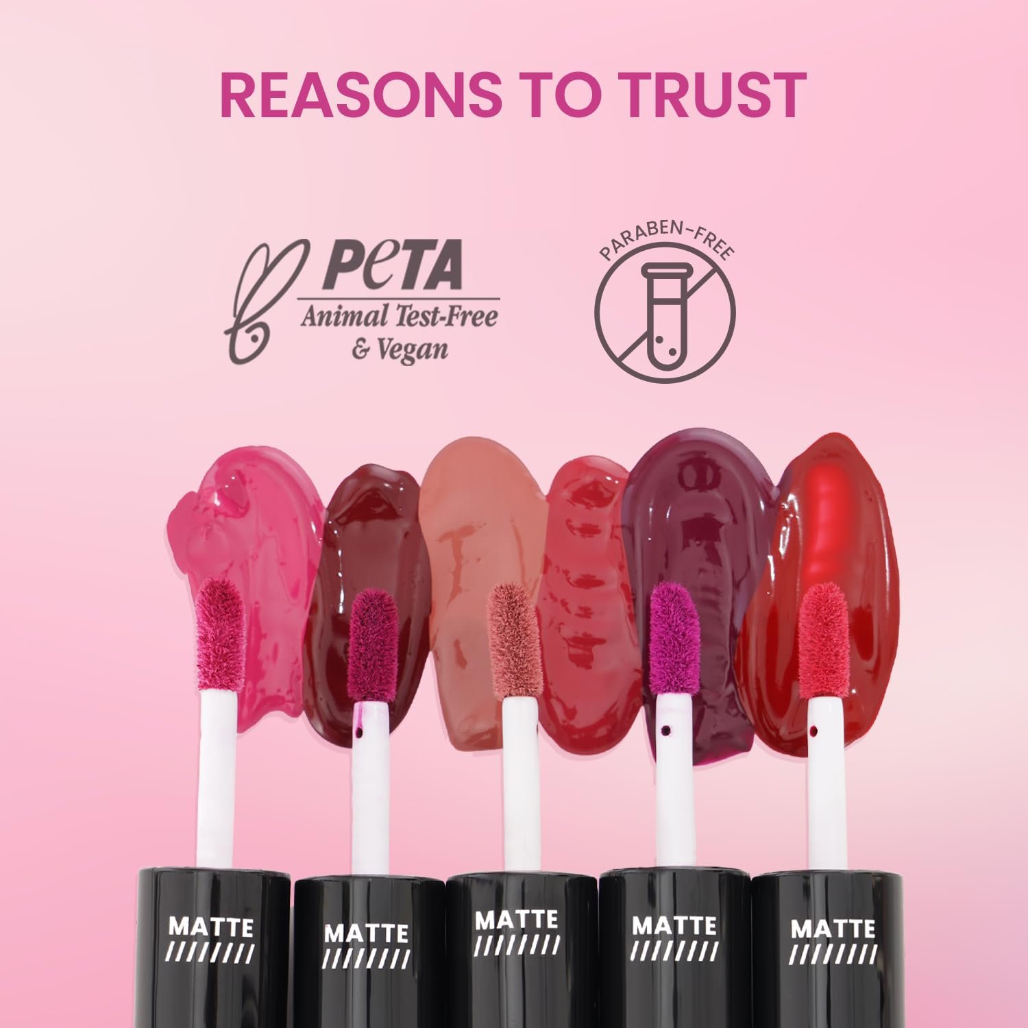 Swiss Beauty Duo Lipstick | Matte smudge-proof Liqud Lipstick + Transparent glossy Lipgloss | Transfer -proof and Long lasting | Shade-Kiss Of Pink, 10ml - Image 5