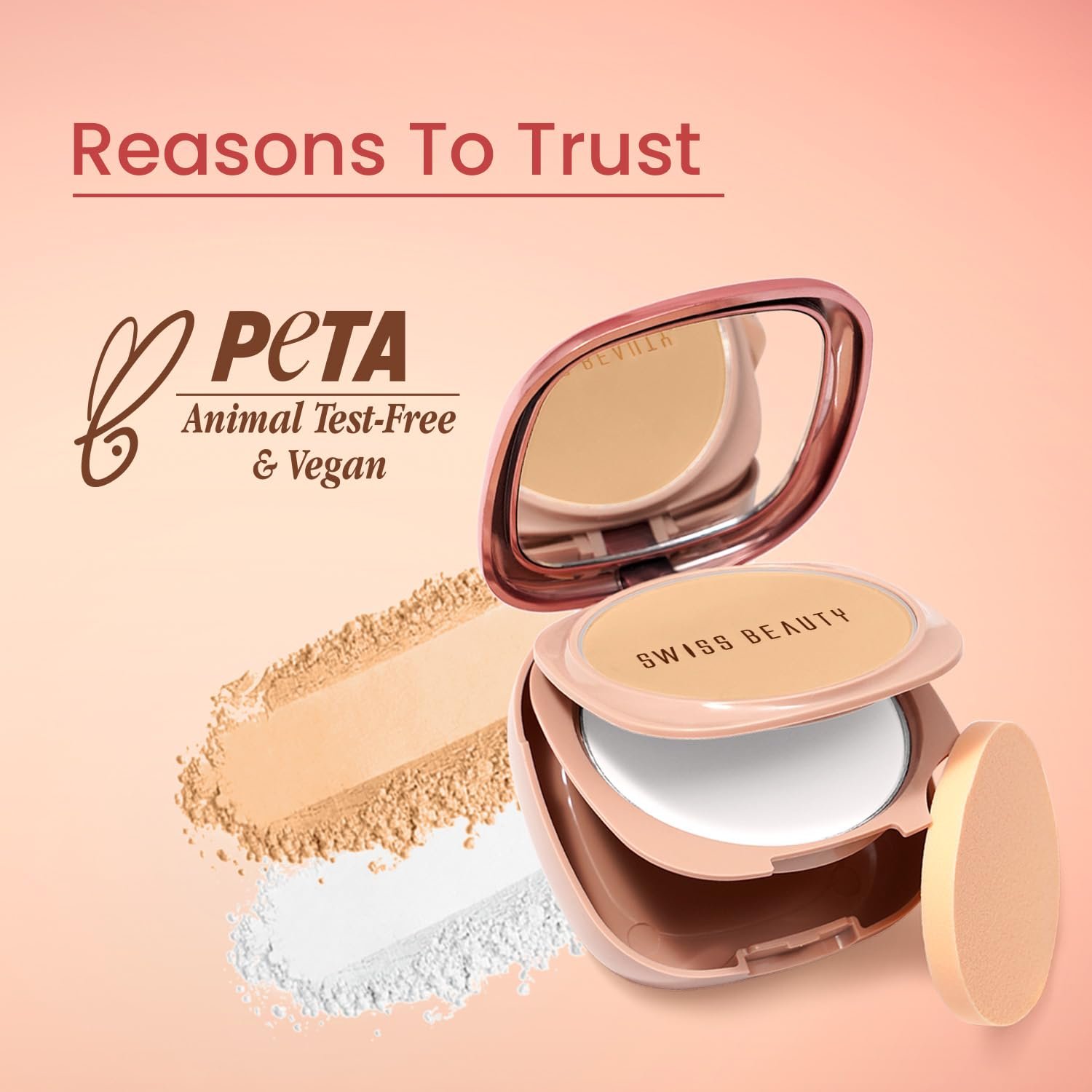 Swiss Beauty Matte & Set Duo Lightweight Compact For All Skin Types| Compact Powder + Translucent Powder | Shade- 02 Beige, 20gm - Image 6