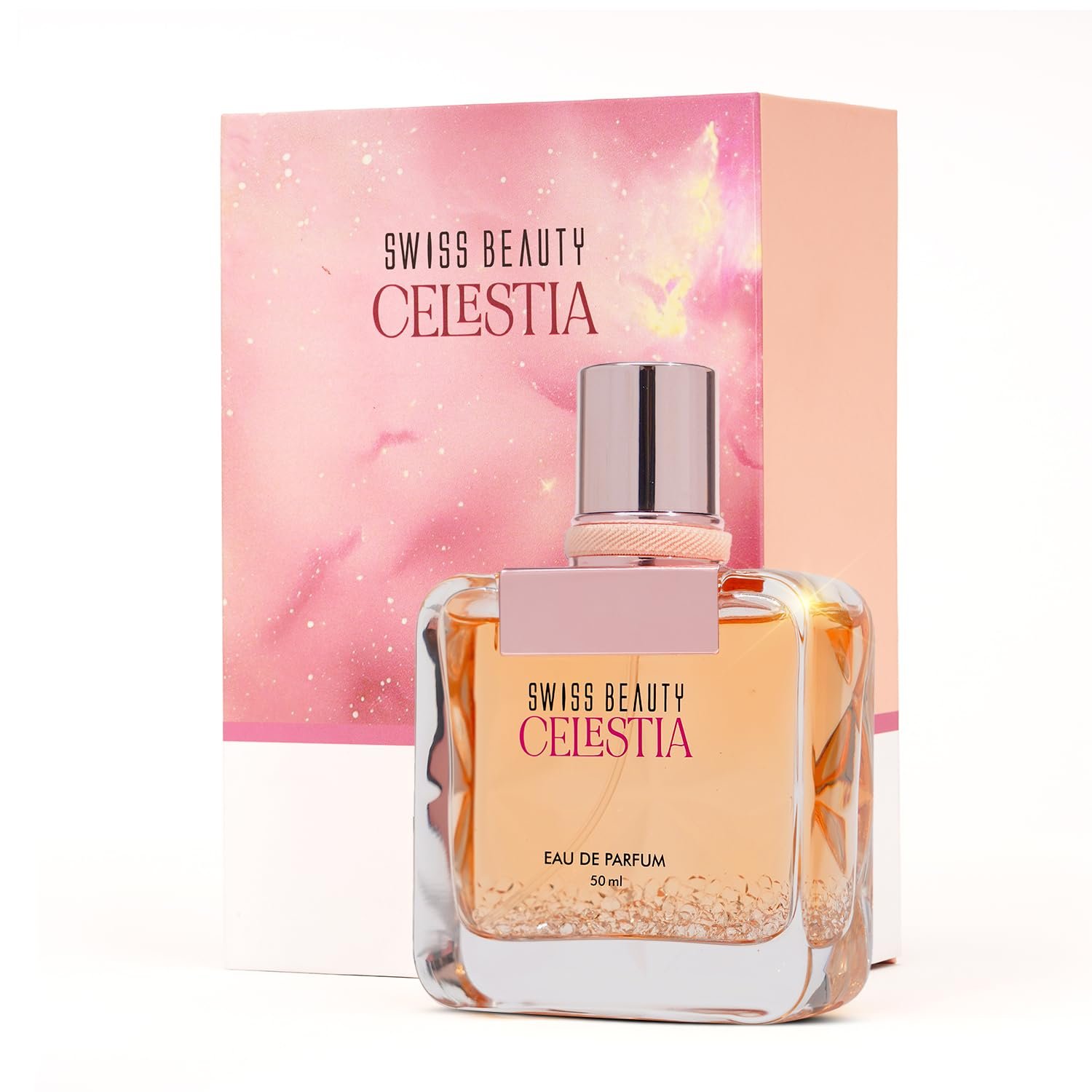 Swiss Beauty Celestia EDP | Long-Lasting Perfume | Ideal For Gifting | Everyday Wear | Top Note: Orange Blossom | Middle Notes: Coffee & Almond | Base Note: Cedar | 50ml