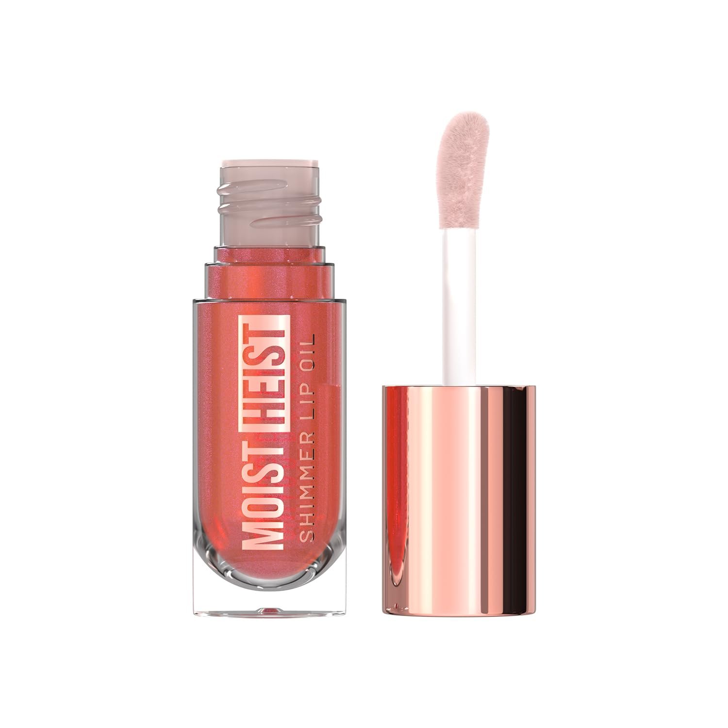Swiss Beauty Moist Heist Shimmer Lip Oil | Luminous Shine | Hydrating | Lightweight | Shade- 3. Orange Alert, 4.8g