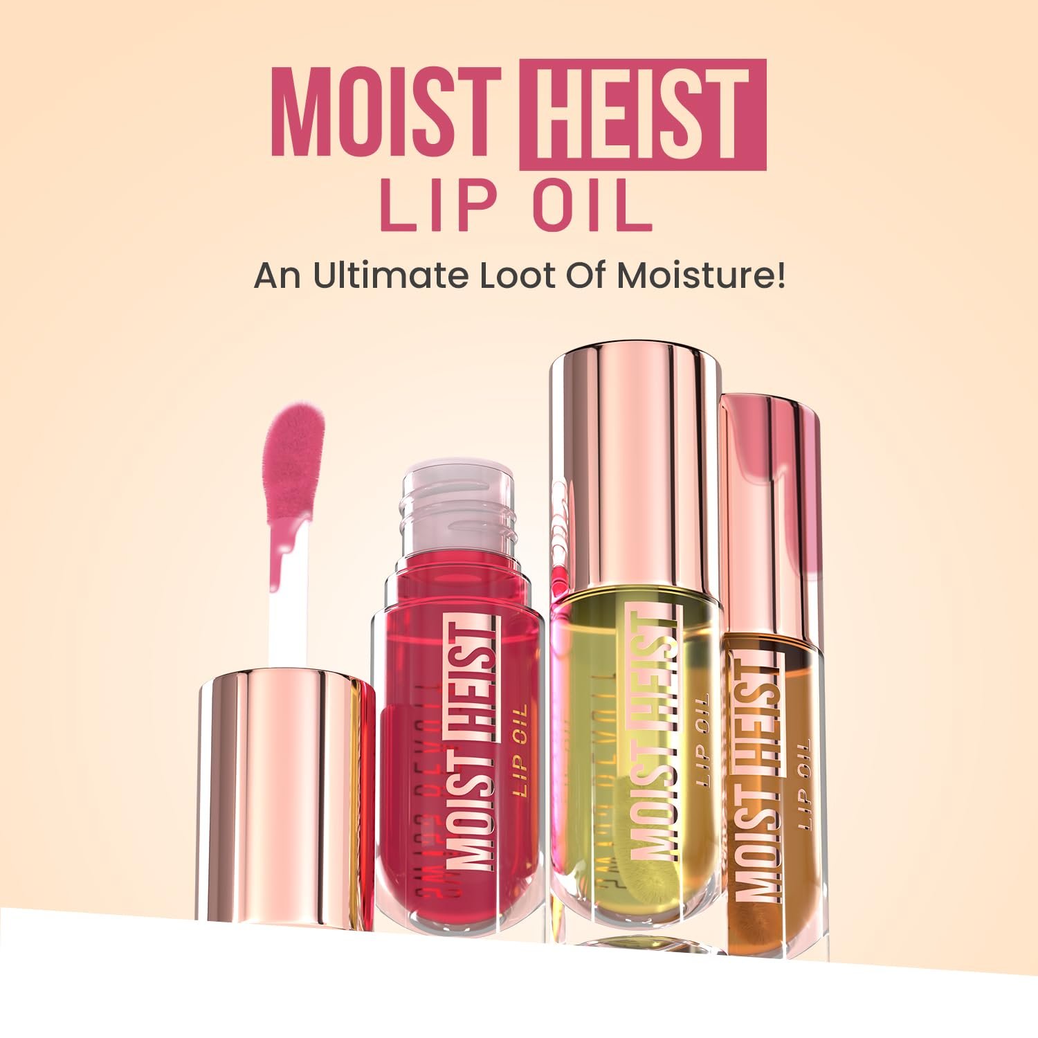 Swiss Beauty Moist Heist Lip Oil | Colour-Changing | With Vitamin E & Mint Oil | Nourish & Protect | Shade- 1: Berry Robbery, 4.8g