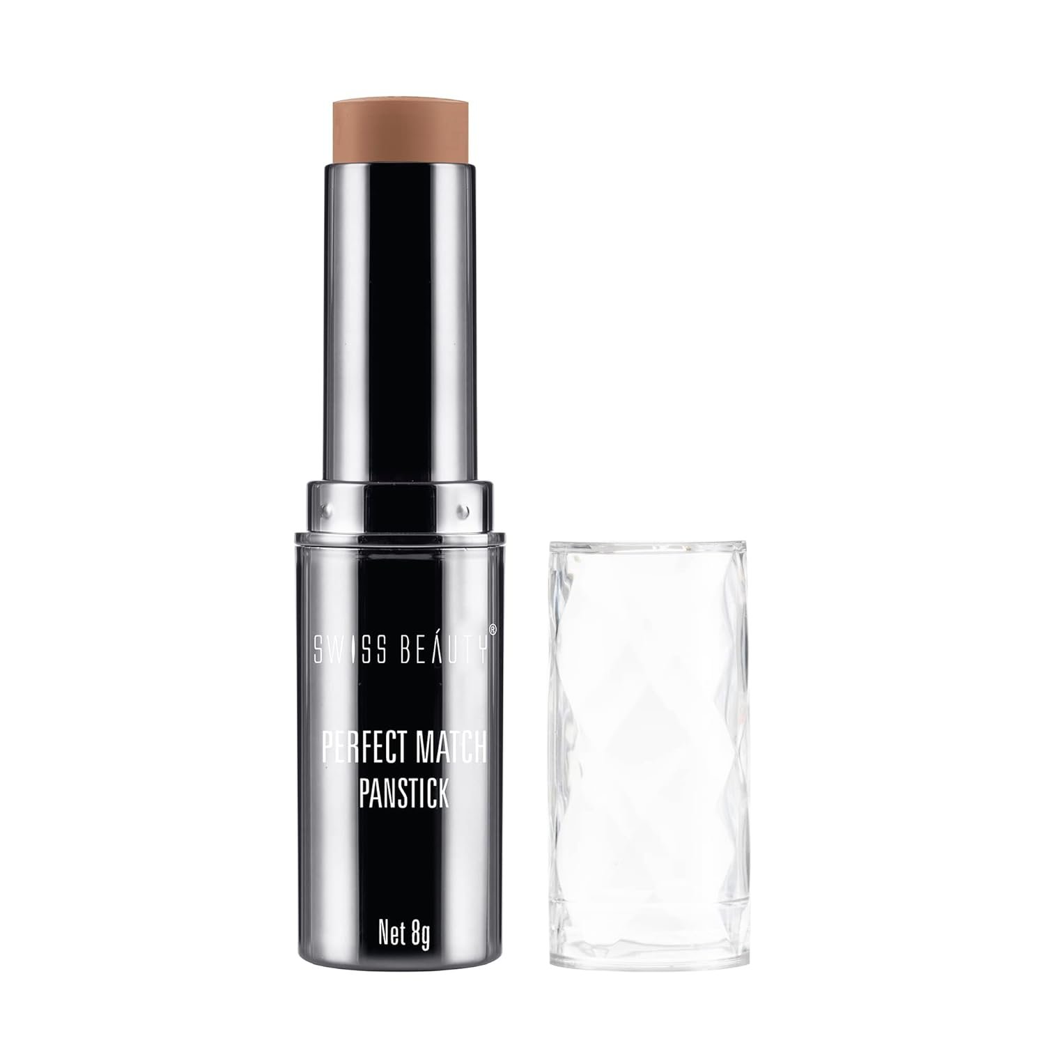 Swiss Beauty Perfect Match Panstick Foundation | Lightweight, Full Coverage Foundation With Natural And Dewy Finish For Face Makeup| Easy To Apply With Hand Stick Applicator | Shade-09, 7.5Gm |