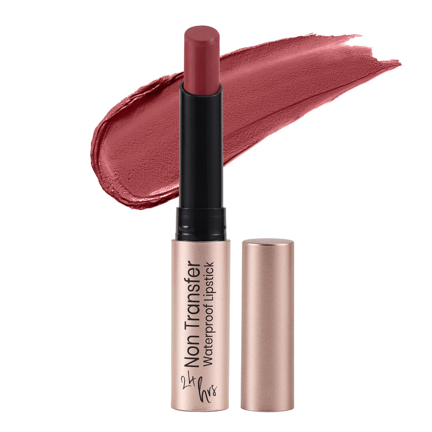 Beauty People Non-transfer Lipstick, Moisturises & Hydrates, 24 Hr Colour Stay, Velvety Matte Finish, Longlasting, Waterproof, Smudgeproof, With Squalene, Scarlet Flame, 3 gm (BP-15-Blush Nude)