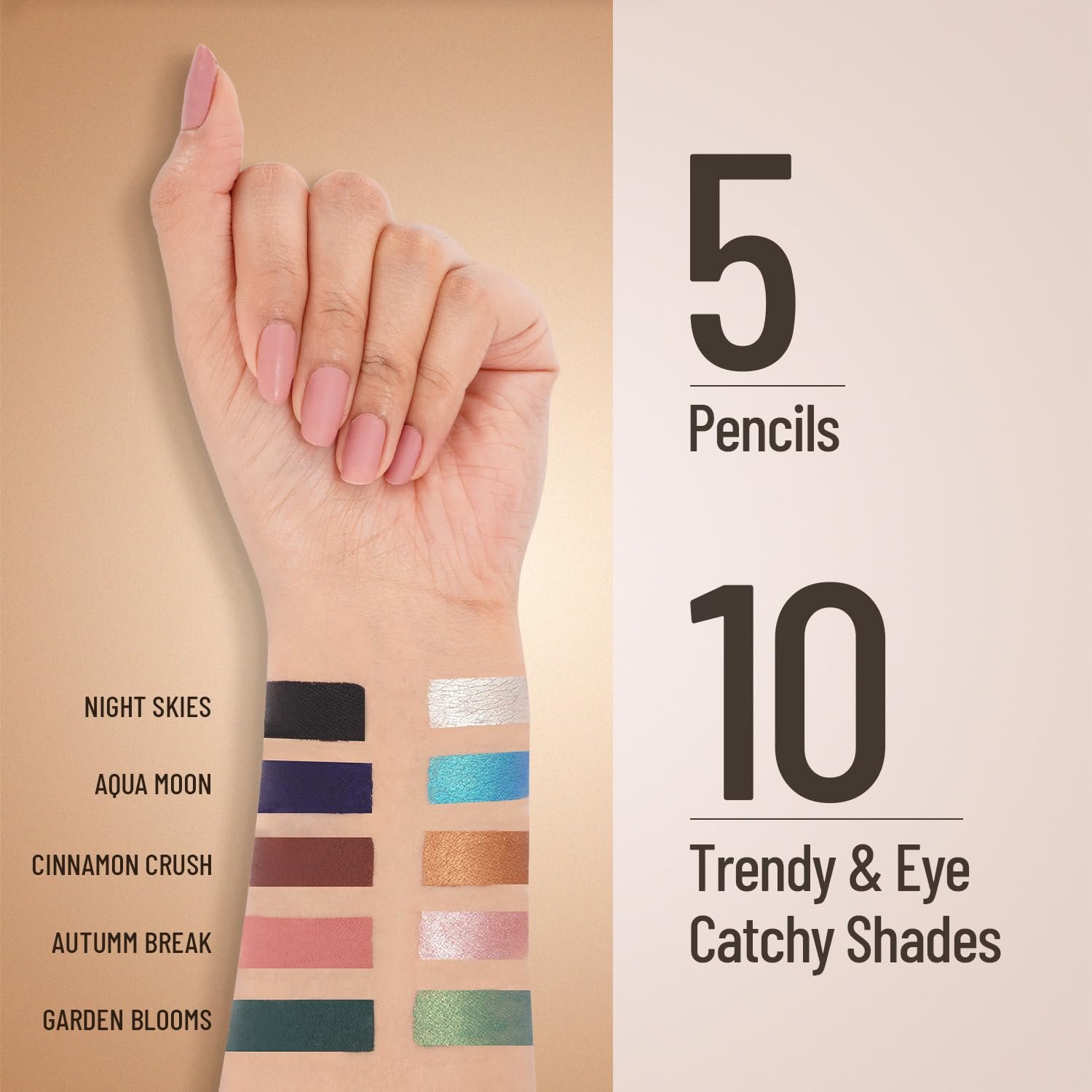 Swiss Beauty Chrome & Matte Twin Eyeshadow Stick | Mix of Matte and Shimmer | Easy to blend, non creasing eyeshadow | 24 Hour Stay | Shade- Garden Blooms, 2g - Image 4