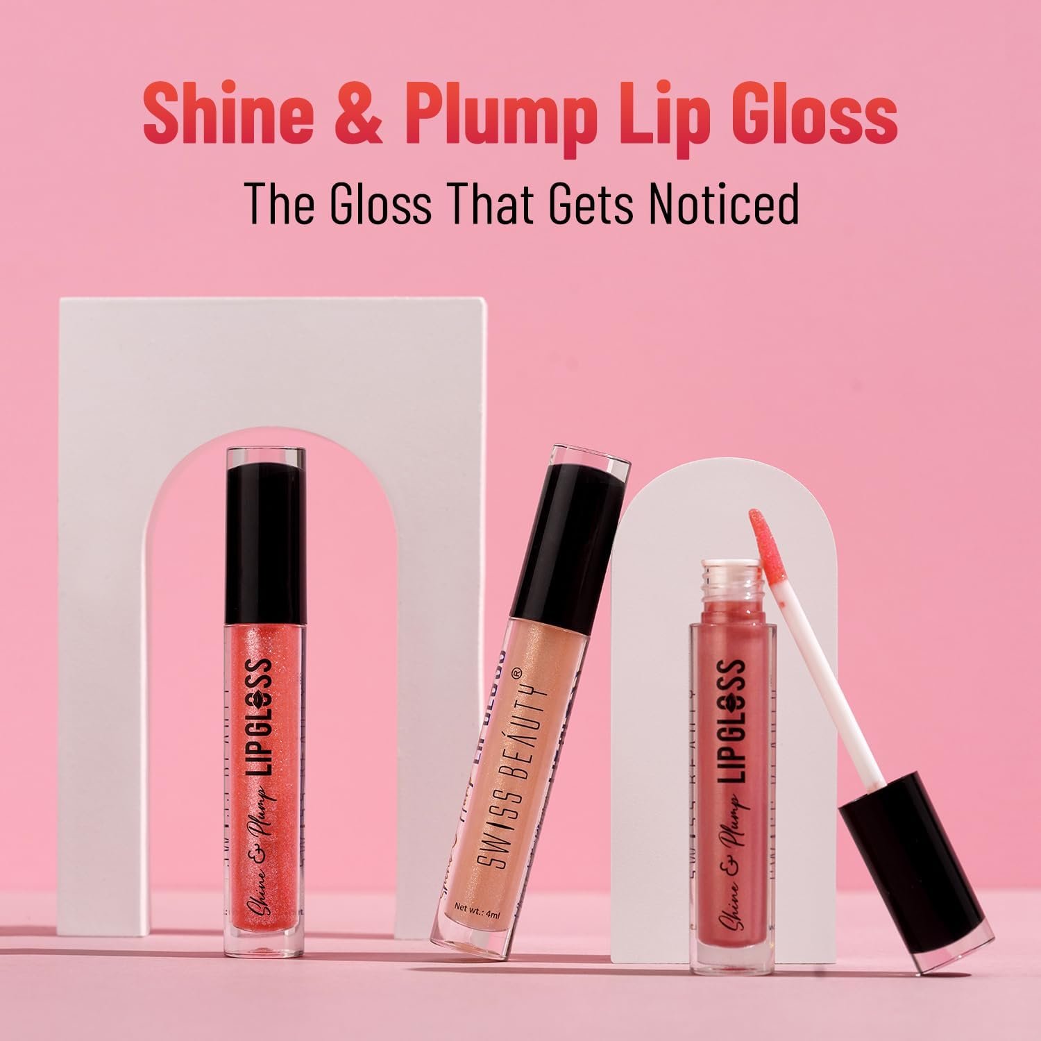 Swiss Beauty Shine & Plump Lip Gloss – 03, 4ml