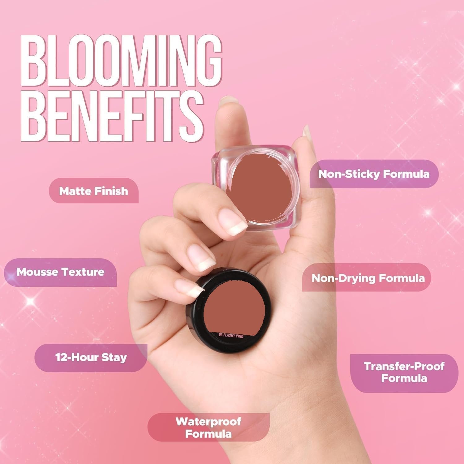 Swiss Bety 3-in-1 Cream and Tint for Lips and Cheeks, with Jojoba Oil, Long Lasting, 6 Shades (Coral candy)