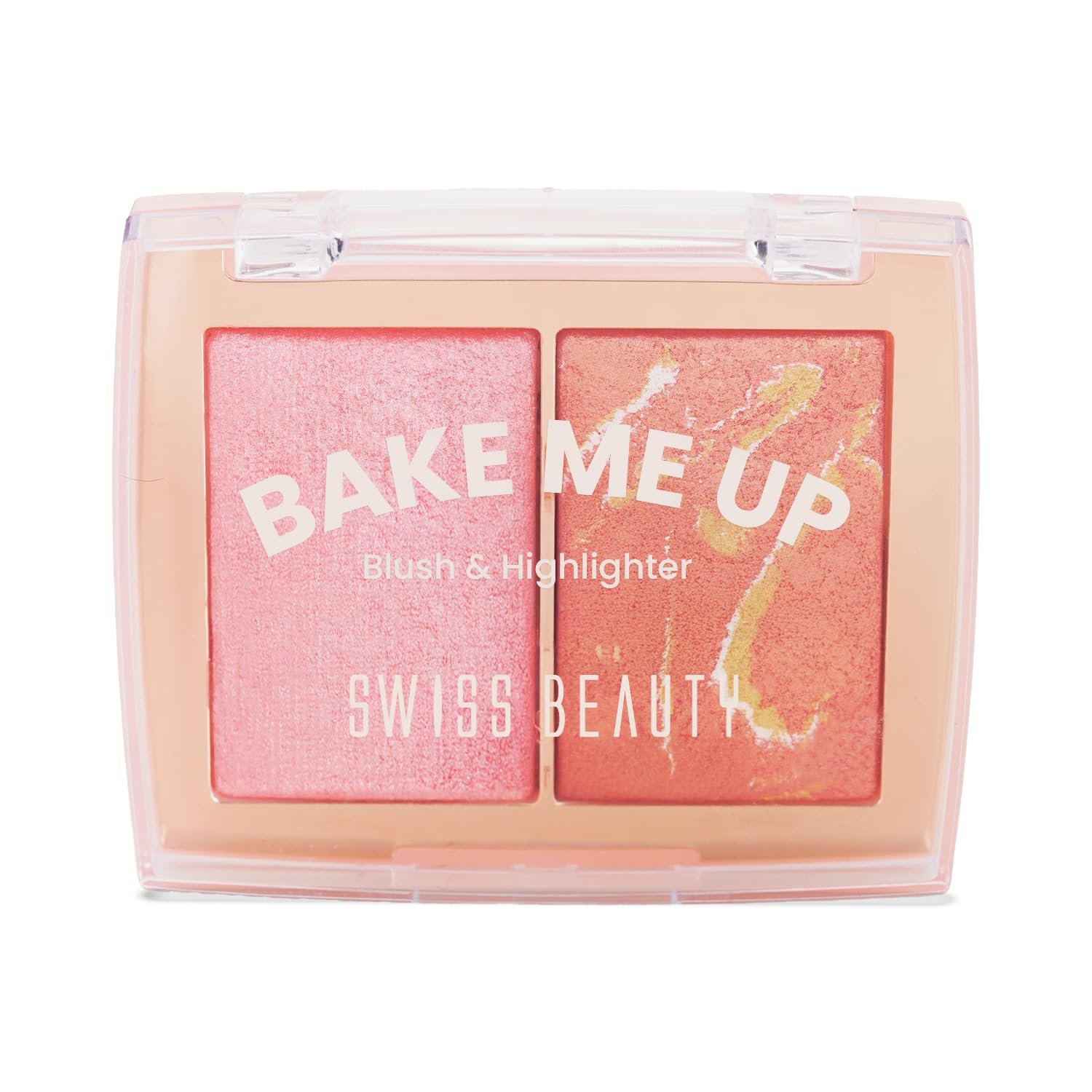 Swiss Beauty Bake Me Up Blush & Highlighter | 2-In-1 Baked Formula | Highly Pigmented | Long-Lasting | 3 Shades | Shade- Pink Macaron, 12g