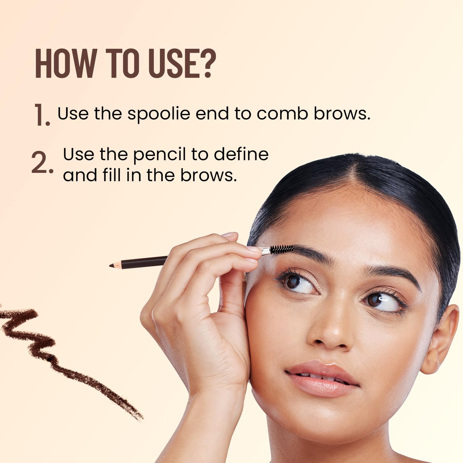 Swiss Beauty Eyebrow Definer Pencil (Coco Brown) - Image 5