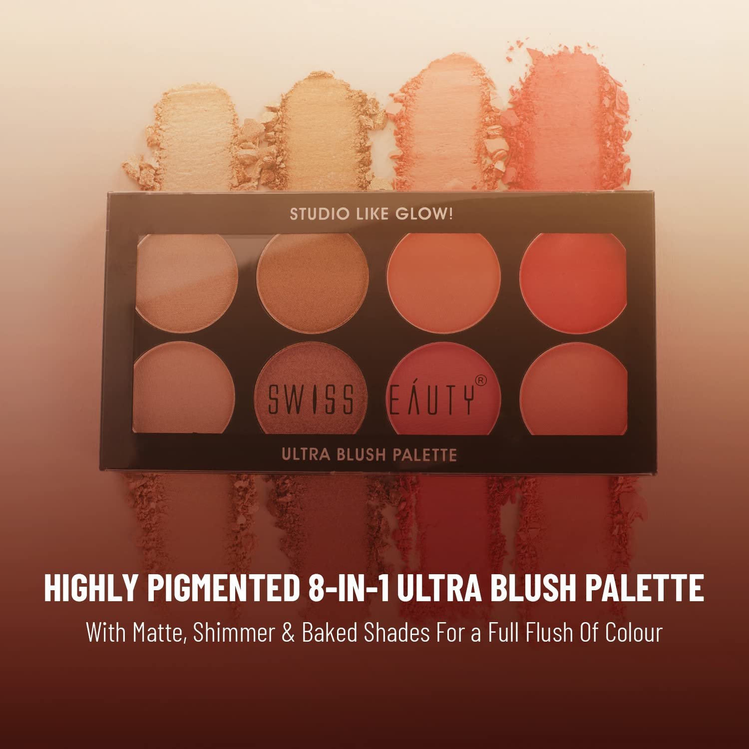 Swiss Beauty Ultra Blush Palette with highly blendable shades | Pigmented Blusher for a Natural Blush | Shade-1, 16gm| - Image 3