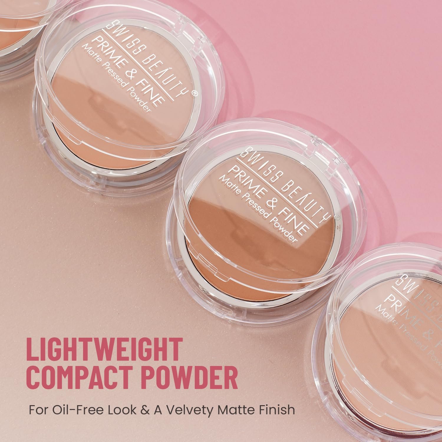 SWISS BEAUTY Prime & Fine Matte Pressed Powder For All Skin Types, Classic-Ivory, 8 G - Image 3