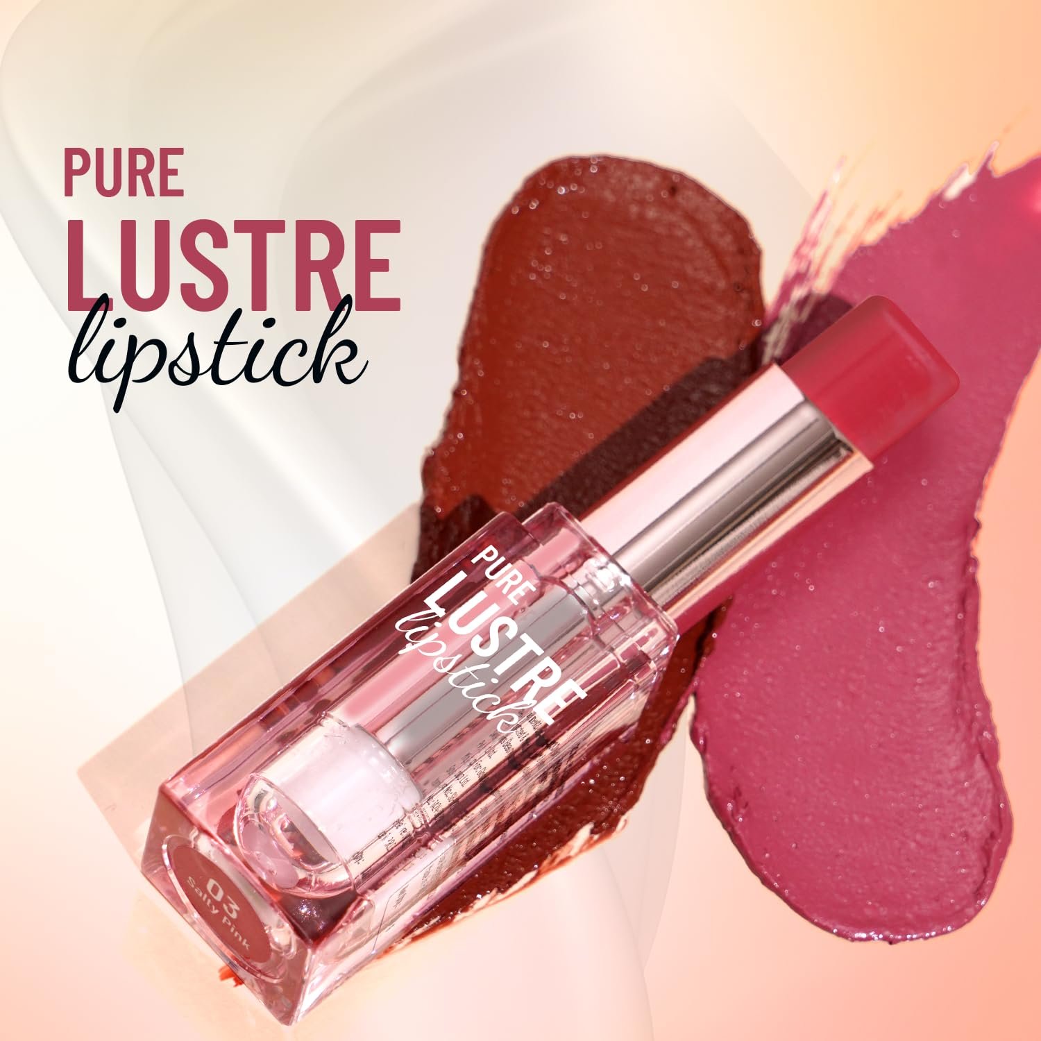 Swiss Beauty Pure Lustre Lipstick | High Shine Finish | Smooth Glide | With Olive Oil & Vitamin E | Hydrating | Shade- Salty Pink, 3.8gm