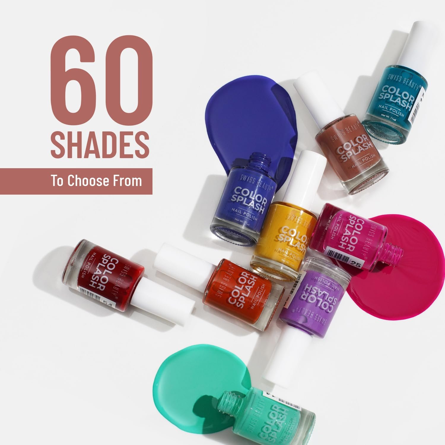 Swiss Beauty Color Splash Nail Polish with Glossy Gel Finish | Non-Chipping, Quick drying, Long-Lasting Nail paint - Image 4