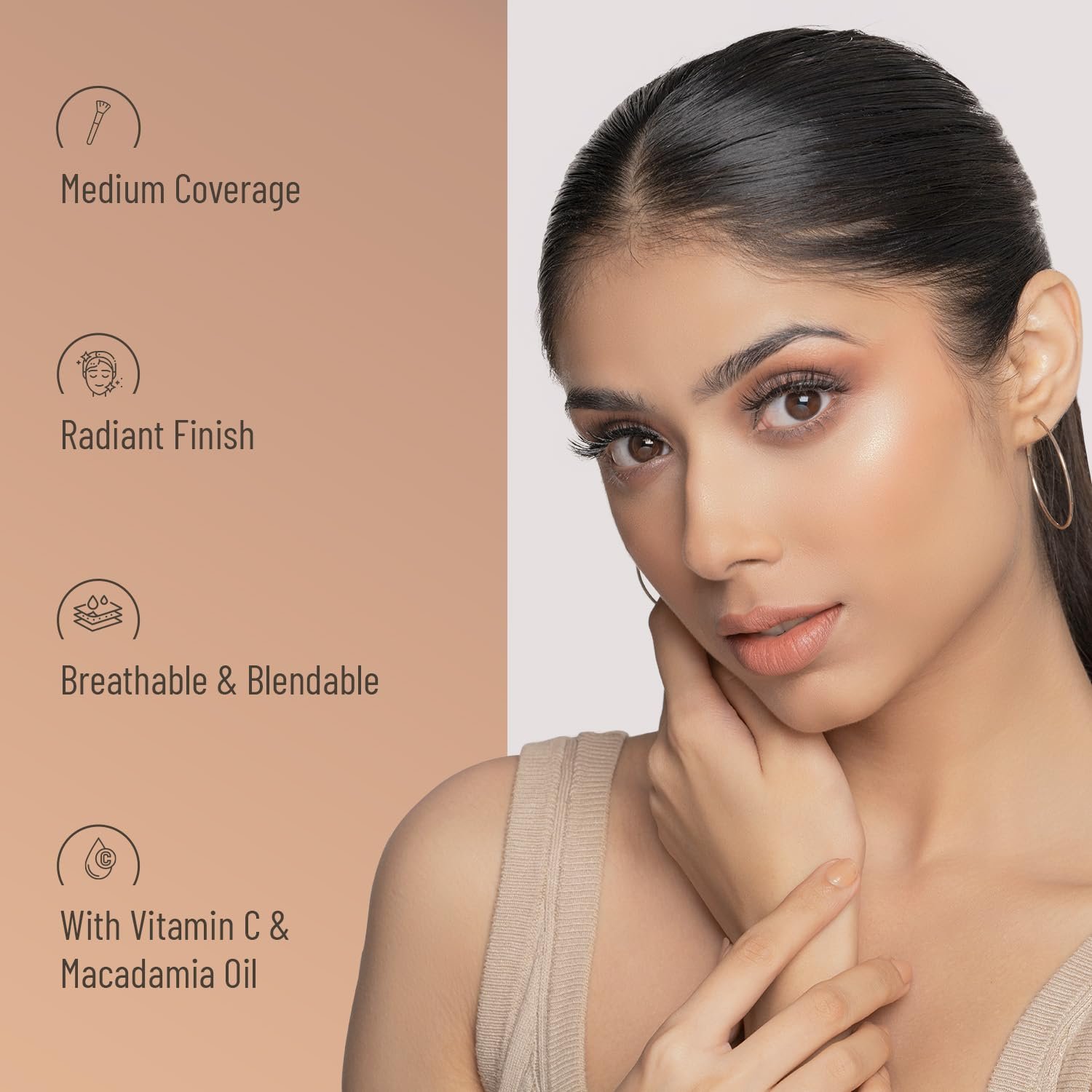 Swiss Beauty Flawless Finish Foundation | Medium Coverage | Lightweight |Oil-Free Formula |Radiant Finish | Shade - 03 Natural Beige, 40gm - Image 2