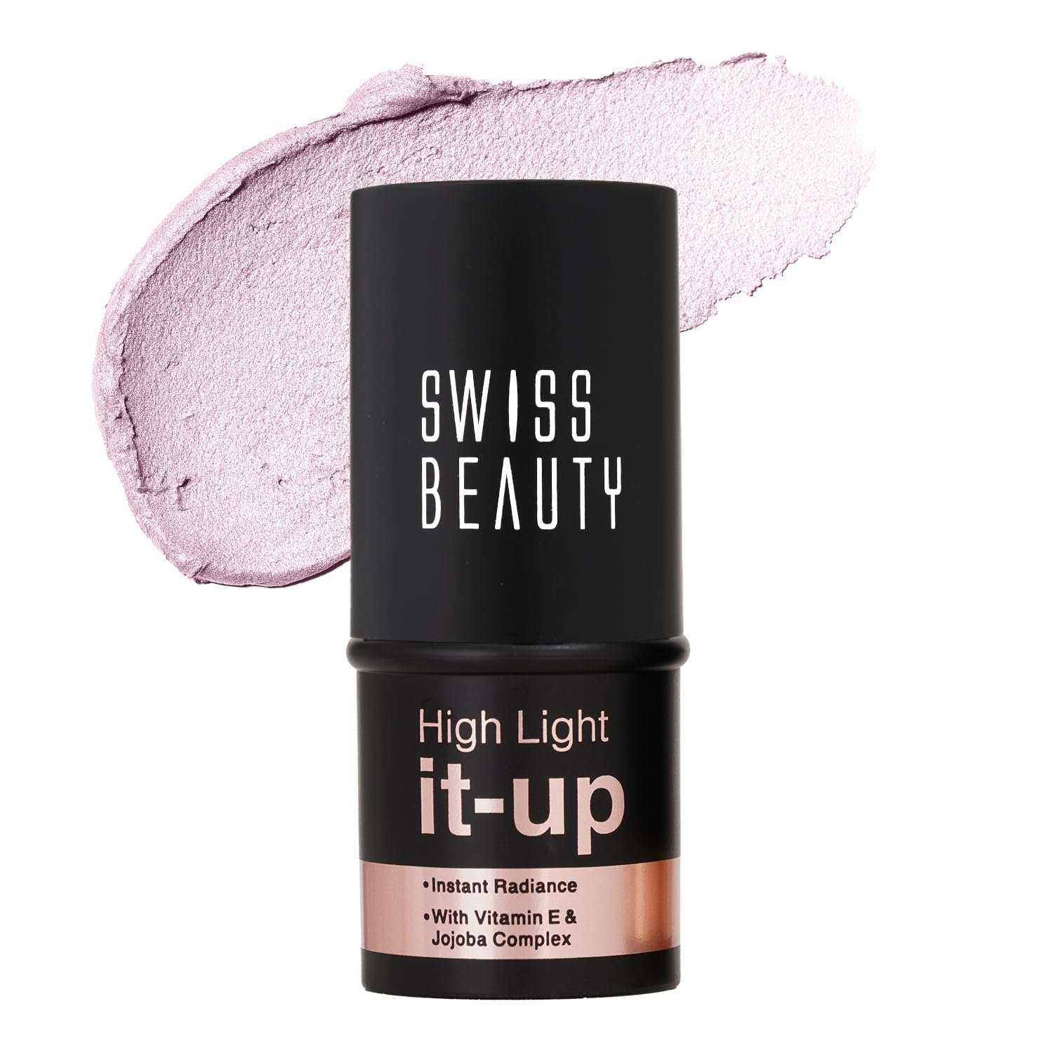 Swiss Beauty High Light It-Up Highlighter | With Vitamin E & Jojoba Complex | Instant Radiant Glow | Long-Lasting | Creamy & Blendable | Twist-Up Format | Shade- Radiant Pink, 8g