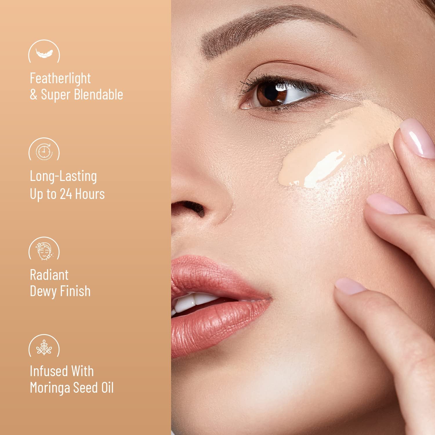Swiss Beauty Full coverage Foundation Studio Finish, Face Makeup, Shade- Natural Beige, 30ml - Image 3