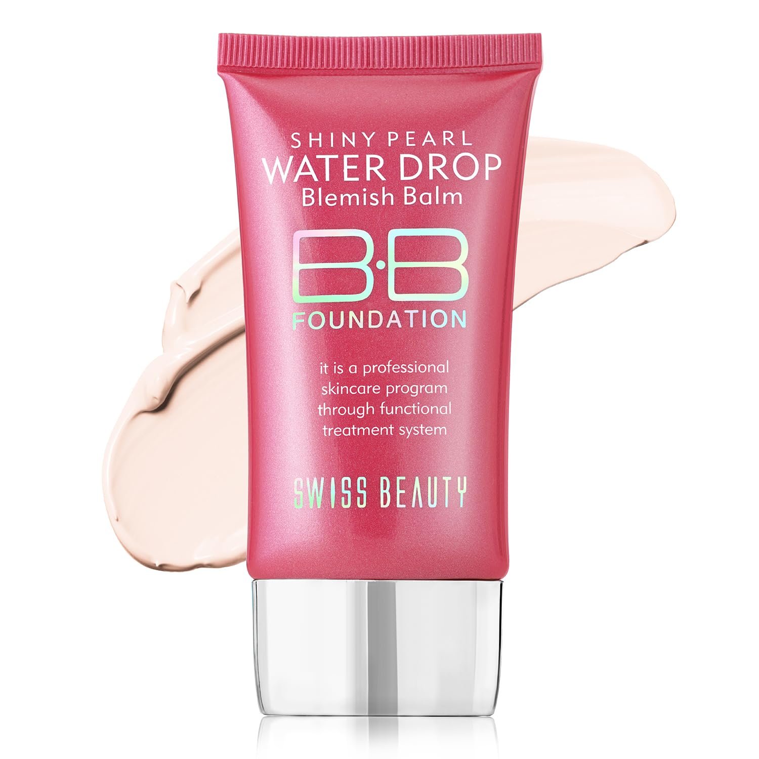 Swiss Beauty Matte Shiny Pearl Water Drop Blemish Long Lasting Balm BB Lightweight, Liquid Foundation, Face Makeup, Shade-03, 40ml