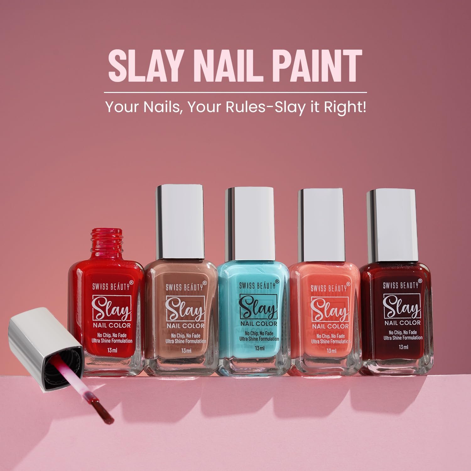 Swiss Beauty Slay Nail Colour – Vibrant, Glossy & Long-Lasting