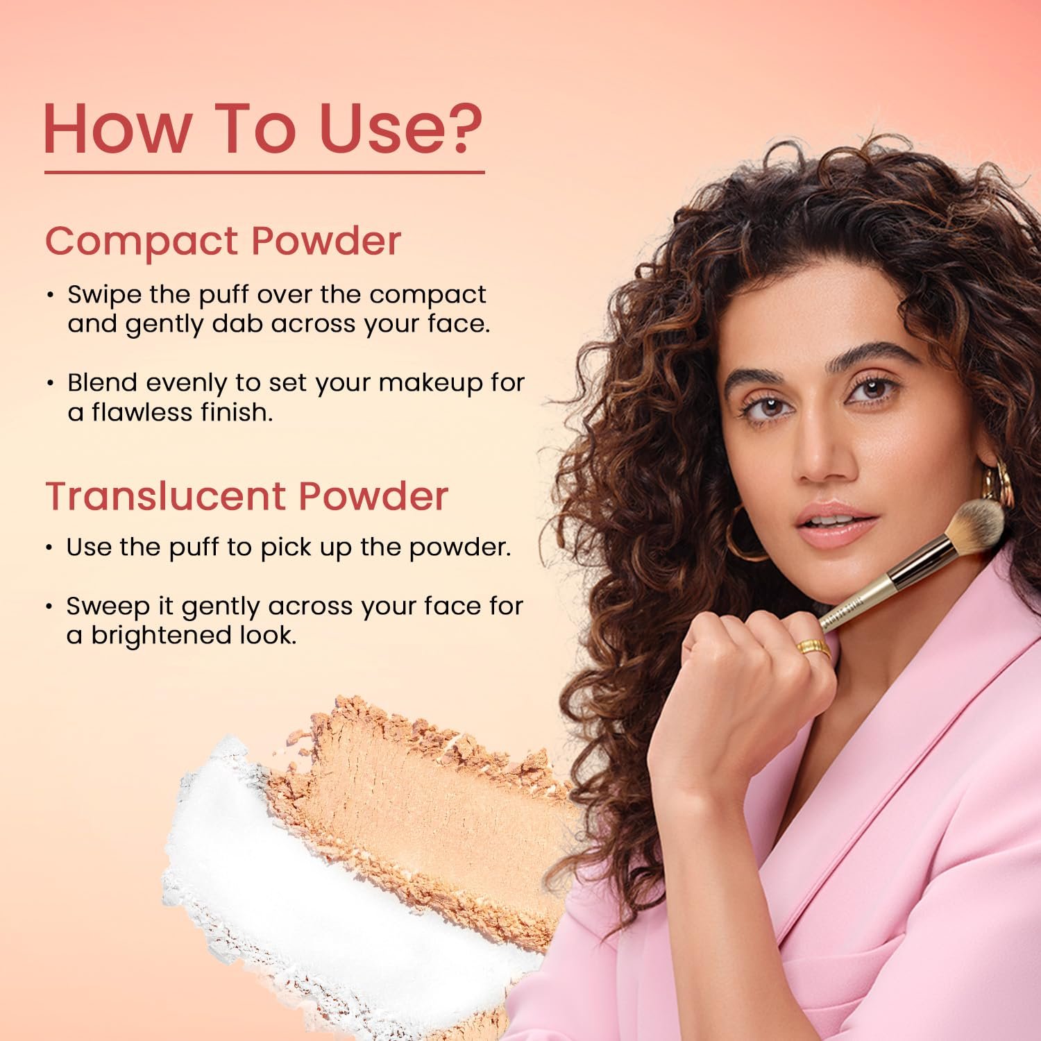 Swiss Beauty Matte & Set Duo Lightweight Compact For All Skin Types| Compact Powder + Translucent Powder | Shade- 02 Beige, 20gm - Image 4