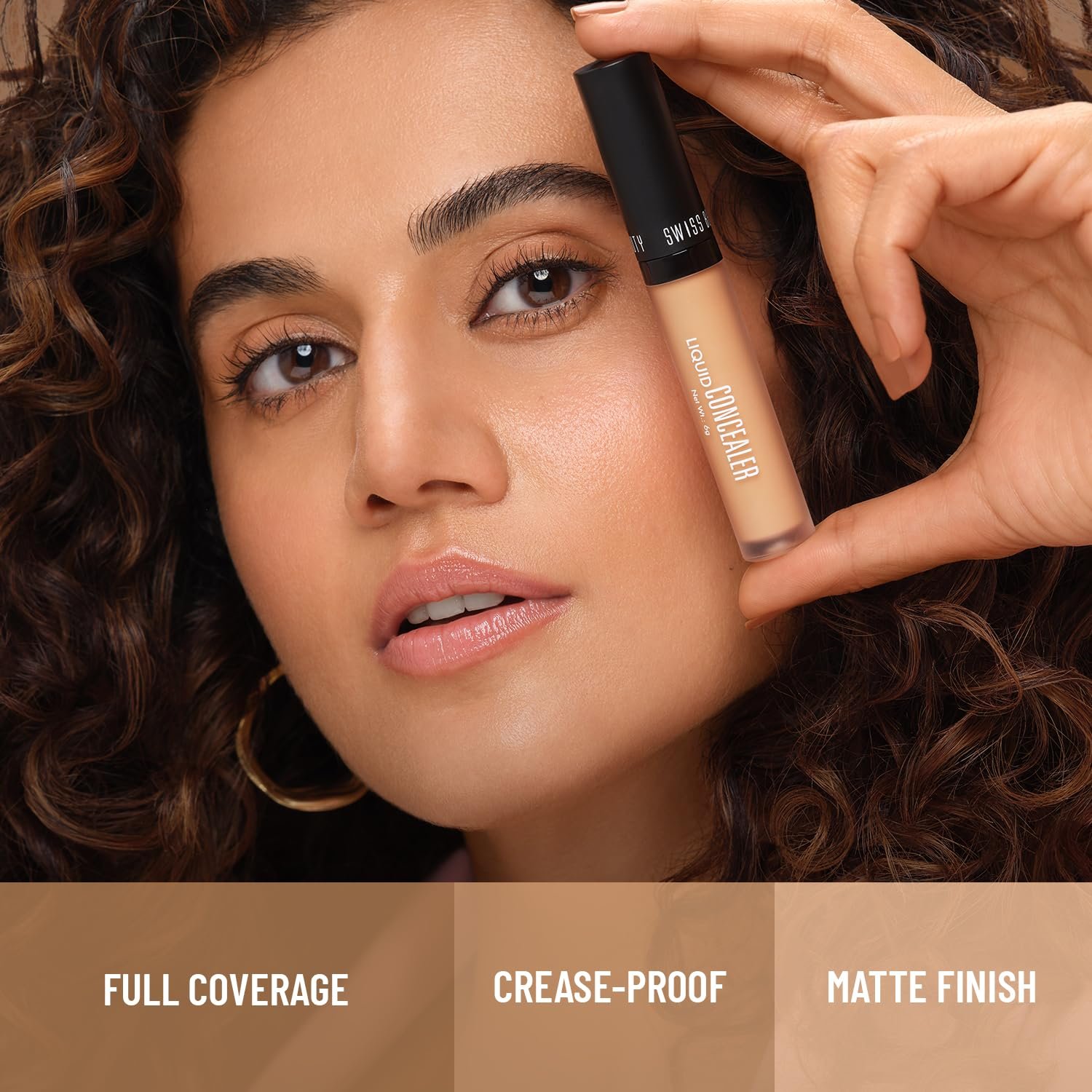 Swiss Beauty Liquid Light Weight Concealer With Full Coverage |Easily Blendable Concealer For Face Makeup With Matte Finish | Shade- Creamy Beige, 6g - Image 2