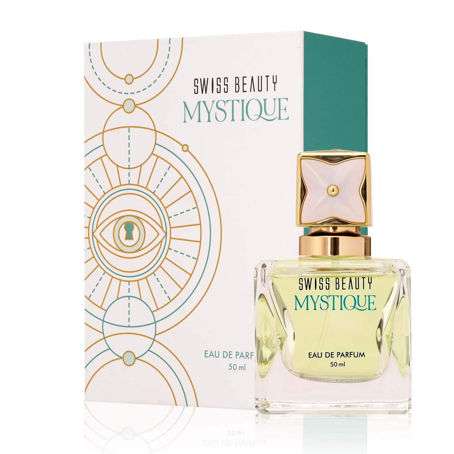 Swiss Beauty Mystique EDP | Long-Lasting | Ideal For Gifting | Everyday Wear | Top Note: Pink Pepper | Middle Notes: Rose & Raspberry Flowers | Base Note: Amber | 50ml