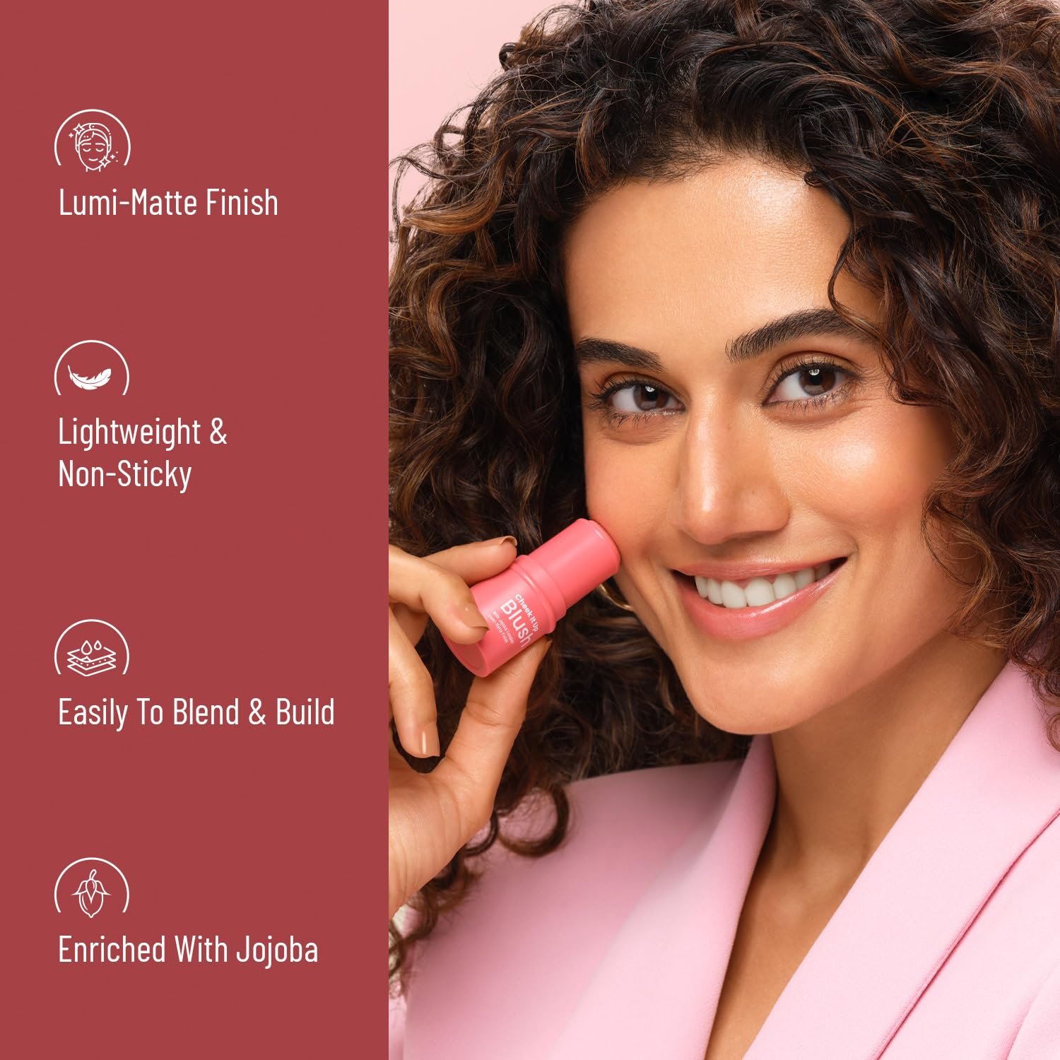 Swiss Beauty Cheek It Up Blush for Cheeks|Lumi-Matte Finish | Lightweight | Easily Blendable | With Jojoba Oil | Shade- Chic Me Up, 8g - Image 2