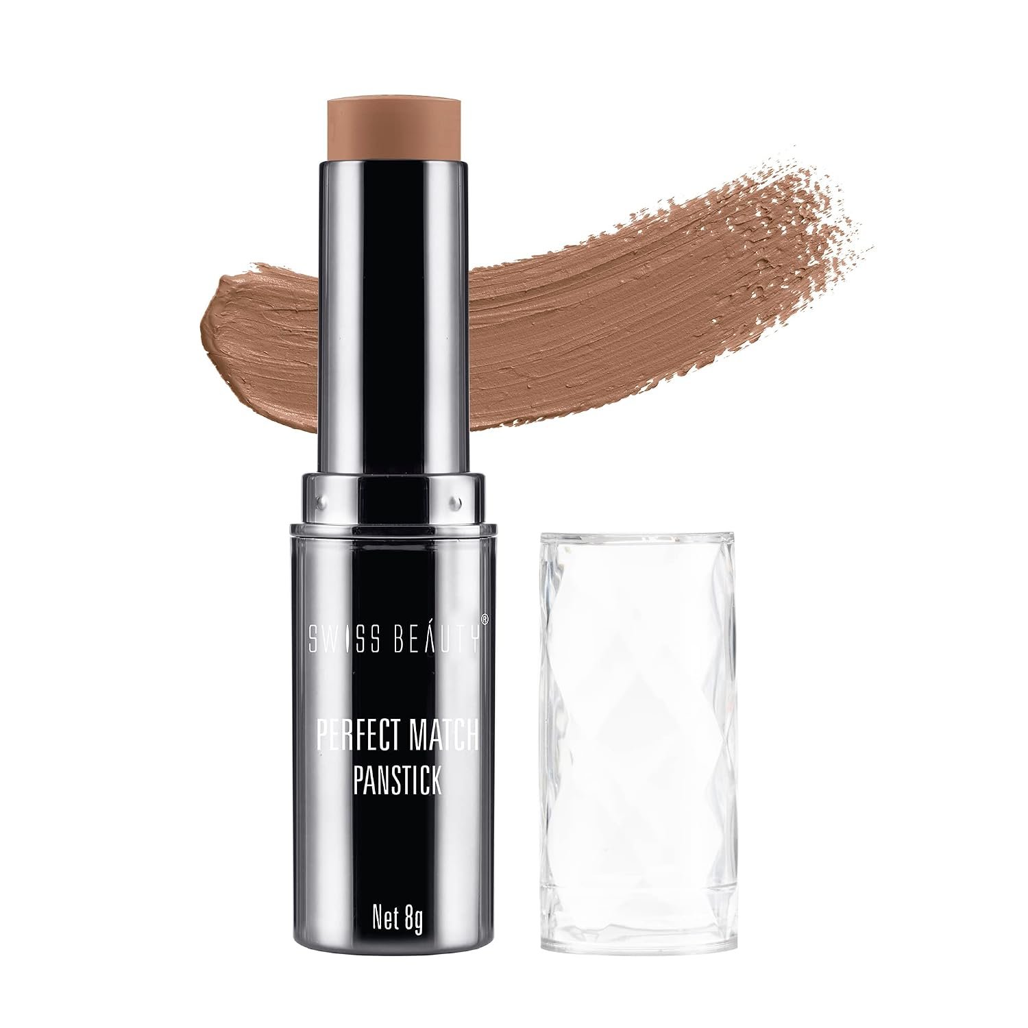 Swiss Beauty Perfect Match Panstick Foundation | Lightweight, Full Coverage Foundation With Natural And Dewy Finish For Face Makeup| Easy To Apply With Hand Stick Applicator | Shade-09, 7.5Gm | - Image 2