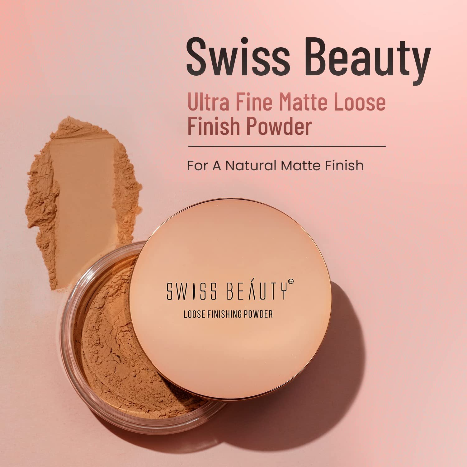 Swiss Beauty Ultra Fine Loose Finish Powder, Face Makeup, Shade-02 Banana Powder, 8gm
