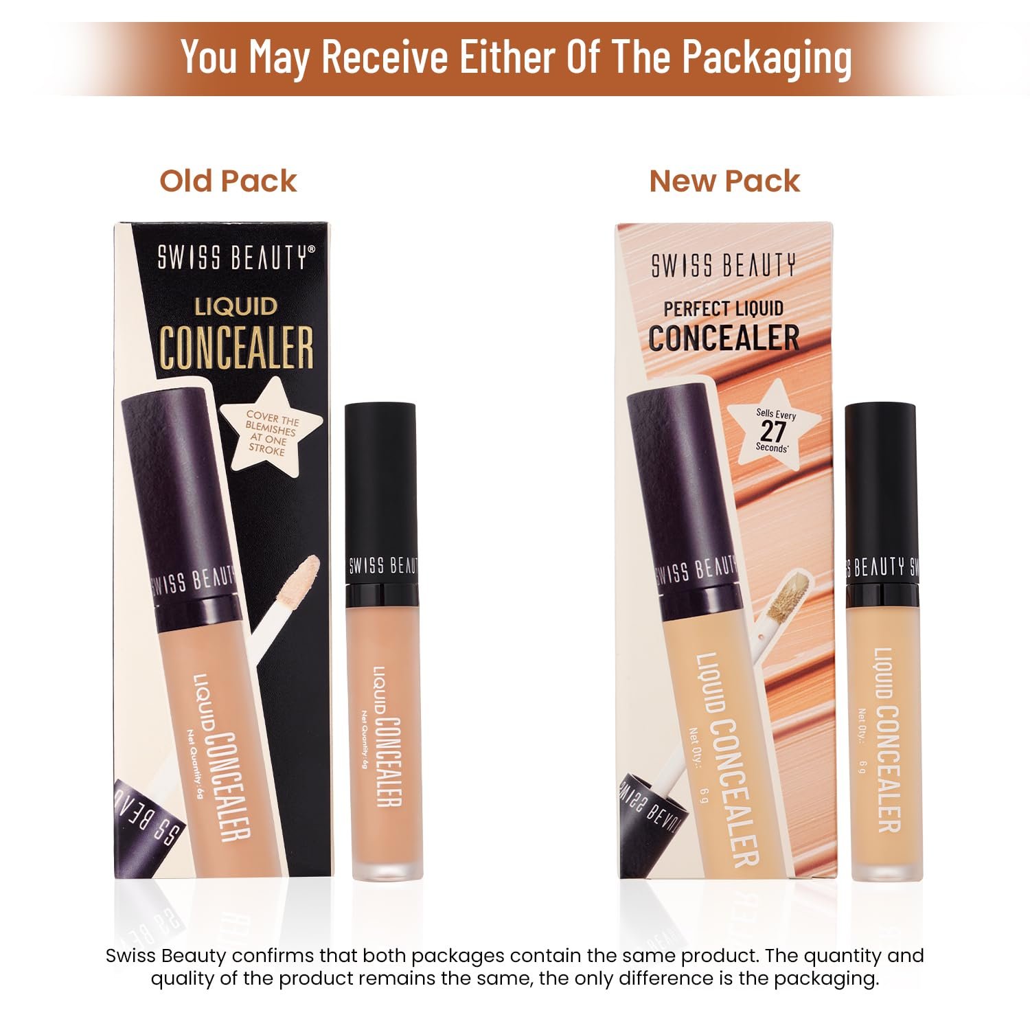 Swiss Beauty Liquid Light Weight Concealer With Full Coverage |Easily Blendable Concealer For Face Makeup With Matte Finish | Shade- Creamy Beige, 6g - Image 8