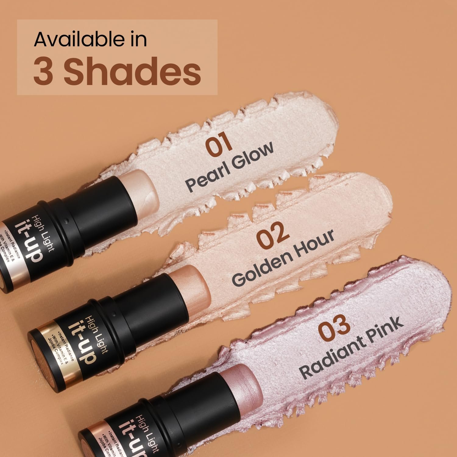 Swiss Beauty High Light It-Up Highlighter | With Vitamin E & Jojoba Complex | Instant Radiant Glow | Long-Lasting | Creamy & Blendable | Twist-Up Format | Shade- Radiant Pink, 8g - Image 4