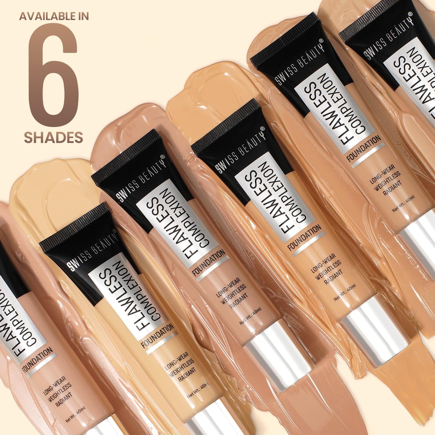 Swiss Beauty Pearl Illuminator Light Coverage Natural Foundation Cream For All Skin Types, Face Makeup, Shade- 02 Fair Ivory, 35g - Image 4