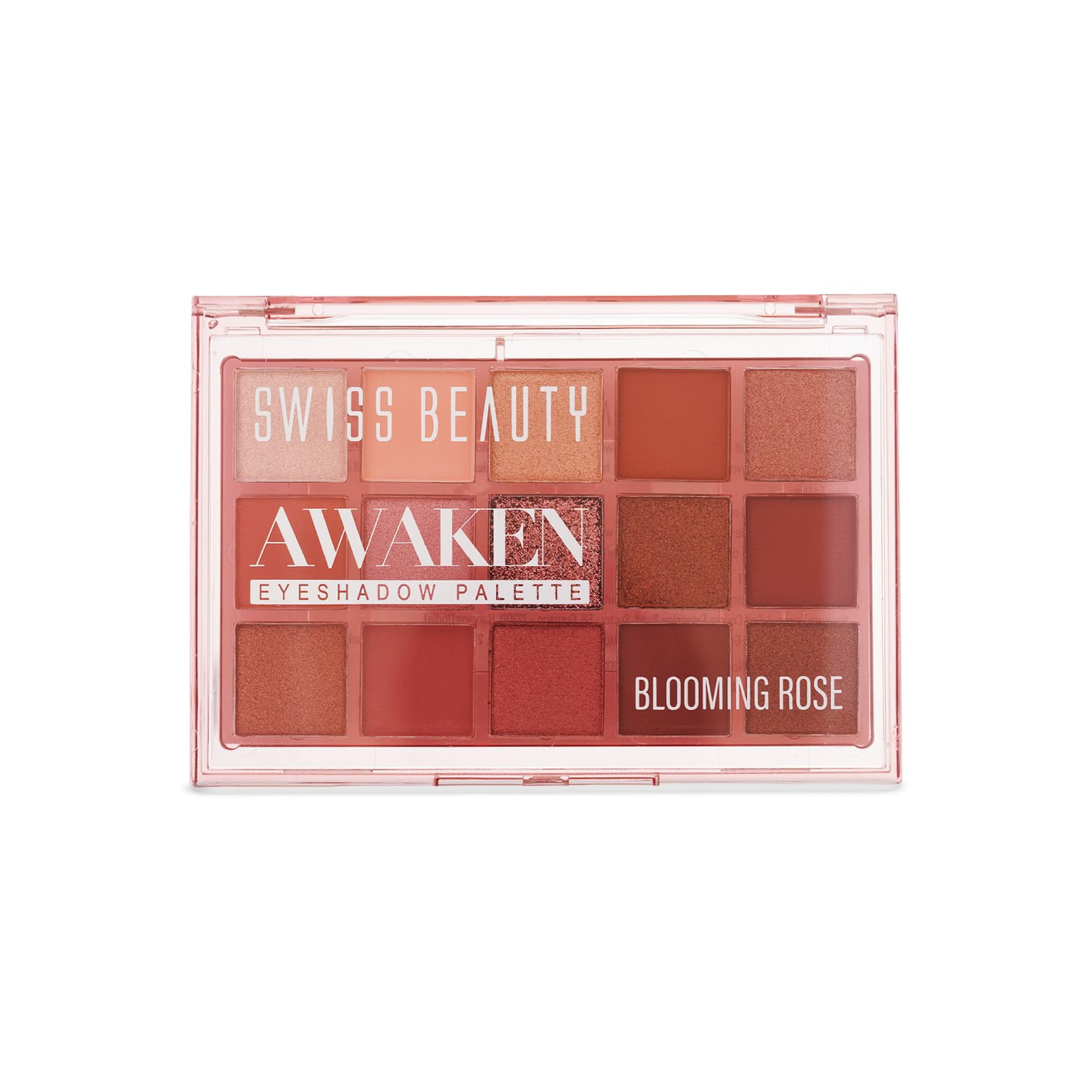 Swiss Beauty Awaken Eyeshadow Palette | Matte + Shimmer Finish | Long-Lasting | Blendable | Shade- 1. Blooming Rose, 11g