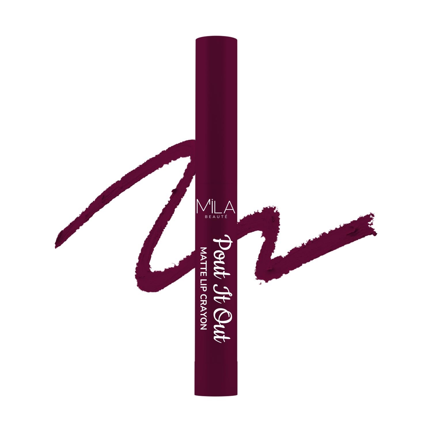Mila Beauté Pout It Out Matte Lip Crayon | Highly Pigmented & Enriched With Jojoba Oil | Soft Matte Finish | Creamy & Light Weight Texture | Smooth Glide Application | Shade – (Blossom 1.25g)