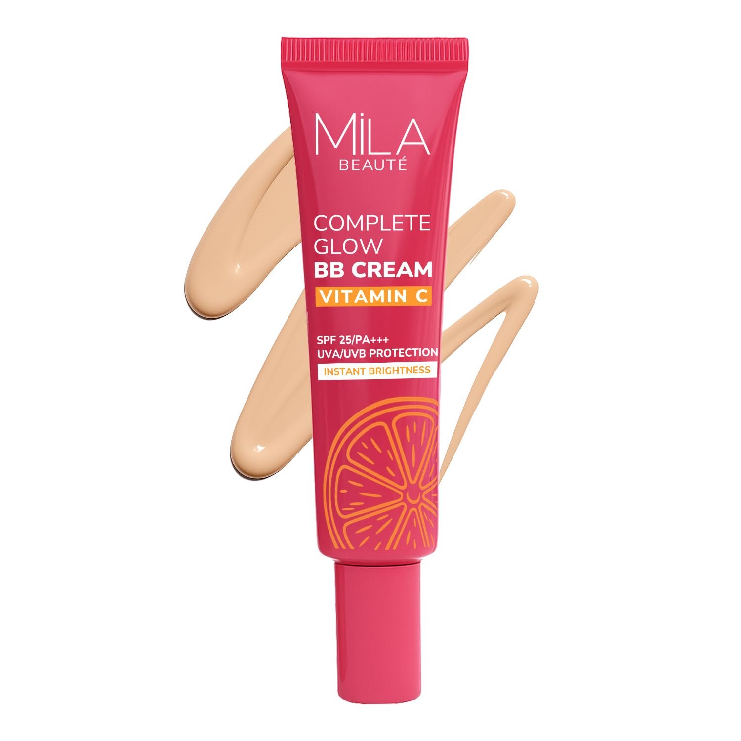 Mila Beaute Complete Glow BB Cream for Instant Spot Coverage + Instant Brightness + Light Makeup Glow I With SPF25 PA+++ & Vitamin C I Hydrating (3-Deep)