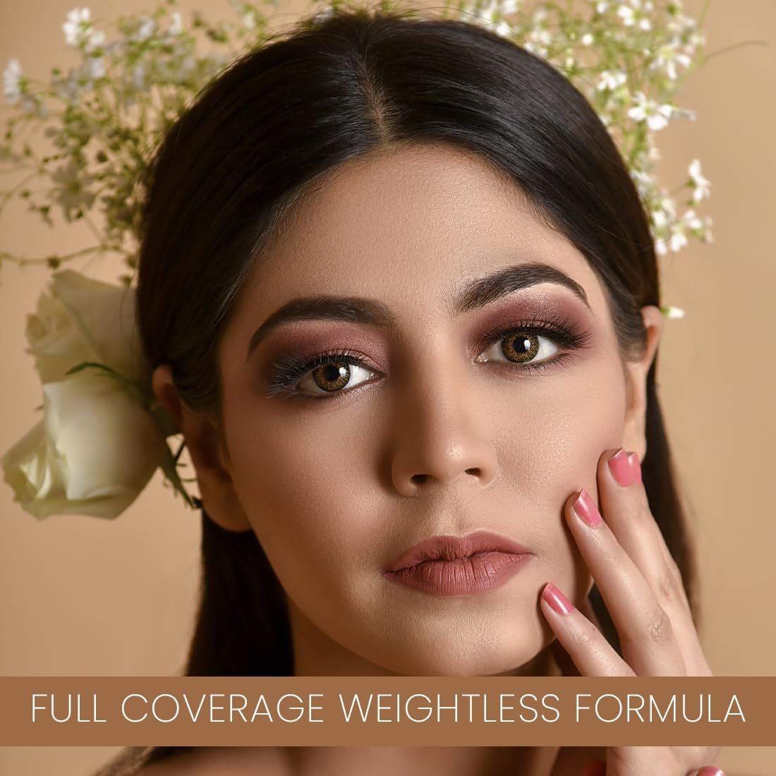 Coloressence Time to Prime Liquid Foundation, Caramel, 30ml | Full Coverage | Lightweight | Soft Matte Finish | Waterproof | Oil Free | Enriched with Vitamin-E & Silicone - Image 3