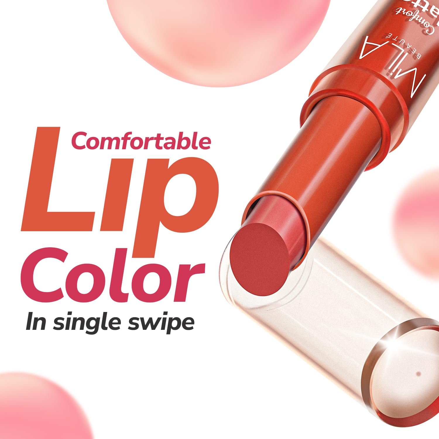 Mila Beauté Creamy Comfort Matte Long-Lasting Lipstick for Women | Highly Pigmented & Hydrating Lipstick with Jojoba | Single Swipe Application | Suitable for Indian Skin Tones – PINK BLAST