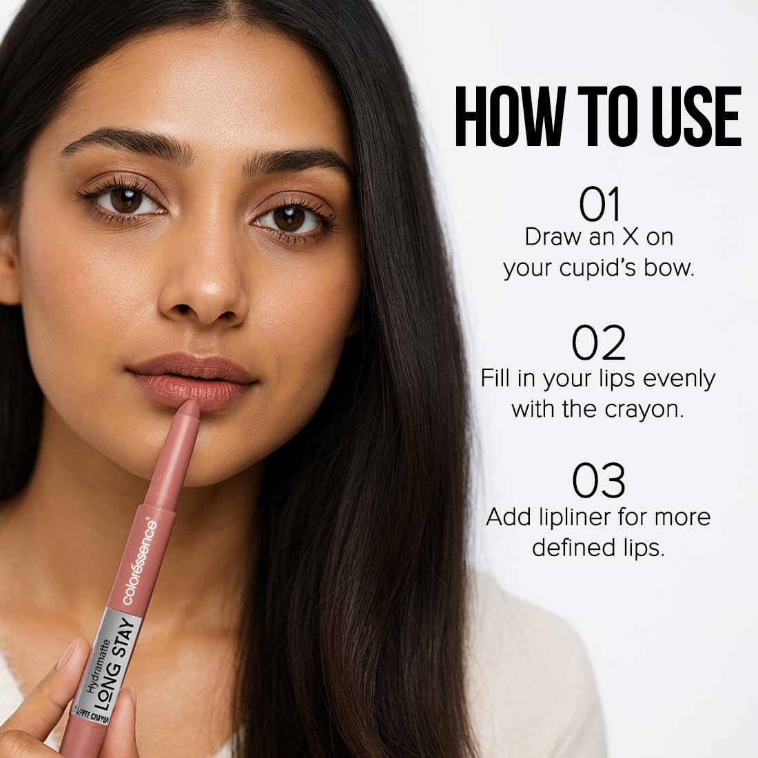 Coloressence Hydra Matte Lip Crayon Lipstick, Blaze, 1gm | Long Lasting | Matte Finish | Hydrating Formula | Smudgeproof | Sweatproof | Rich Coverage - Image 5