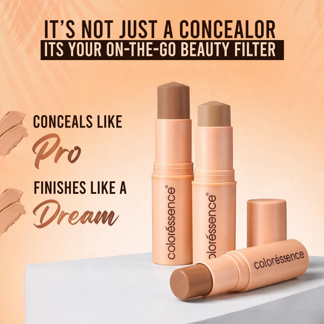 Coloressence Panstick Concealer Foundation Makeup Stick, Toffee Warm, 10gm | Full Coverage | Long Lasting | For All Indian Skin Types | Lightweight