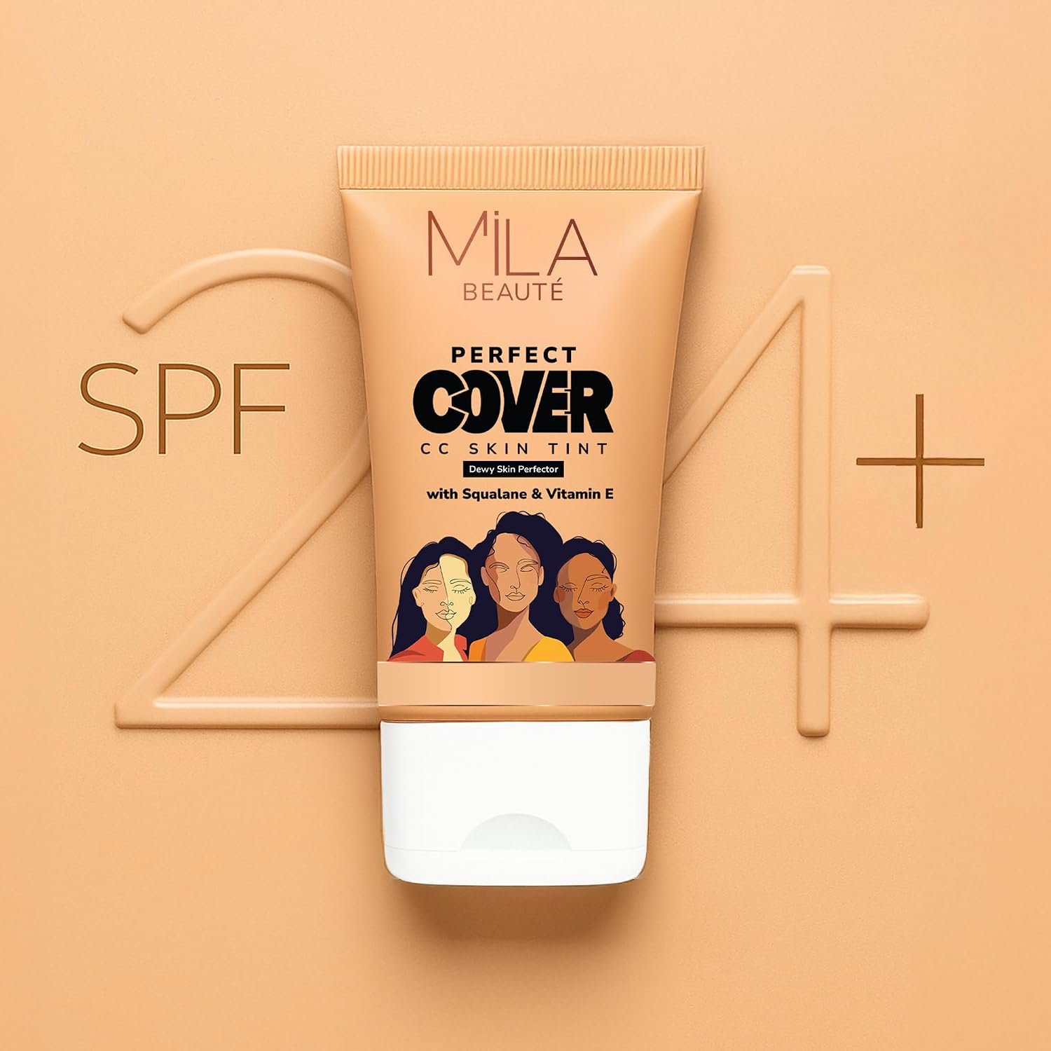Mila Beauté Perfect Cover Cc Cream With Spf 24+ I Light Makeup With Natural Coverage & Dewy Finish I Skin Tint With Squalene I Hydrate & Brighten Skin |conceal Dark Spots - Image 4