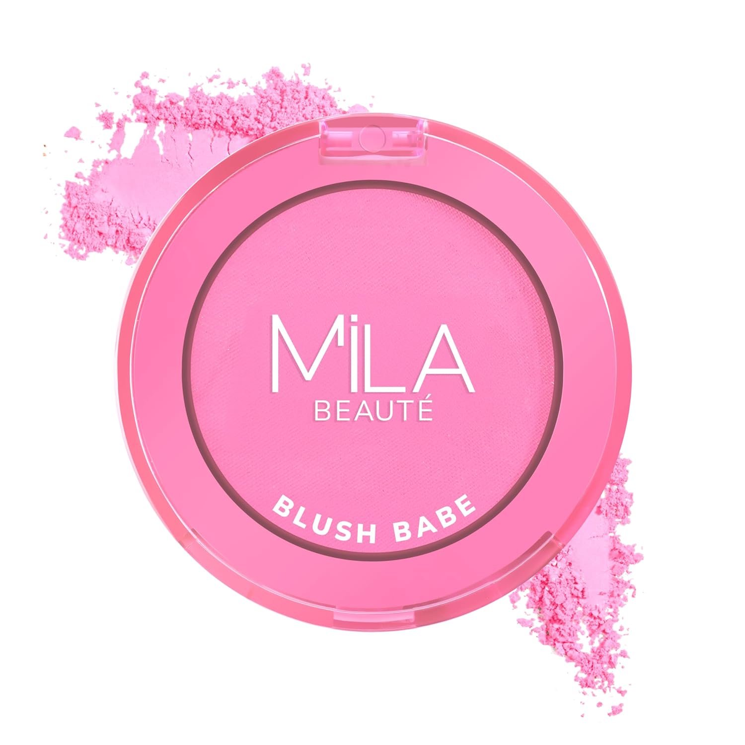 MILA BEAUTÉ Blush Babe Powder Blush | Matte Finish Long-Lasting Pigment | Easy to Blend | Non-Drying With Rosehip Oil, Jojoba Oil and Vitamin E | Shade (Cosmo Pink, 5g)
