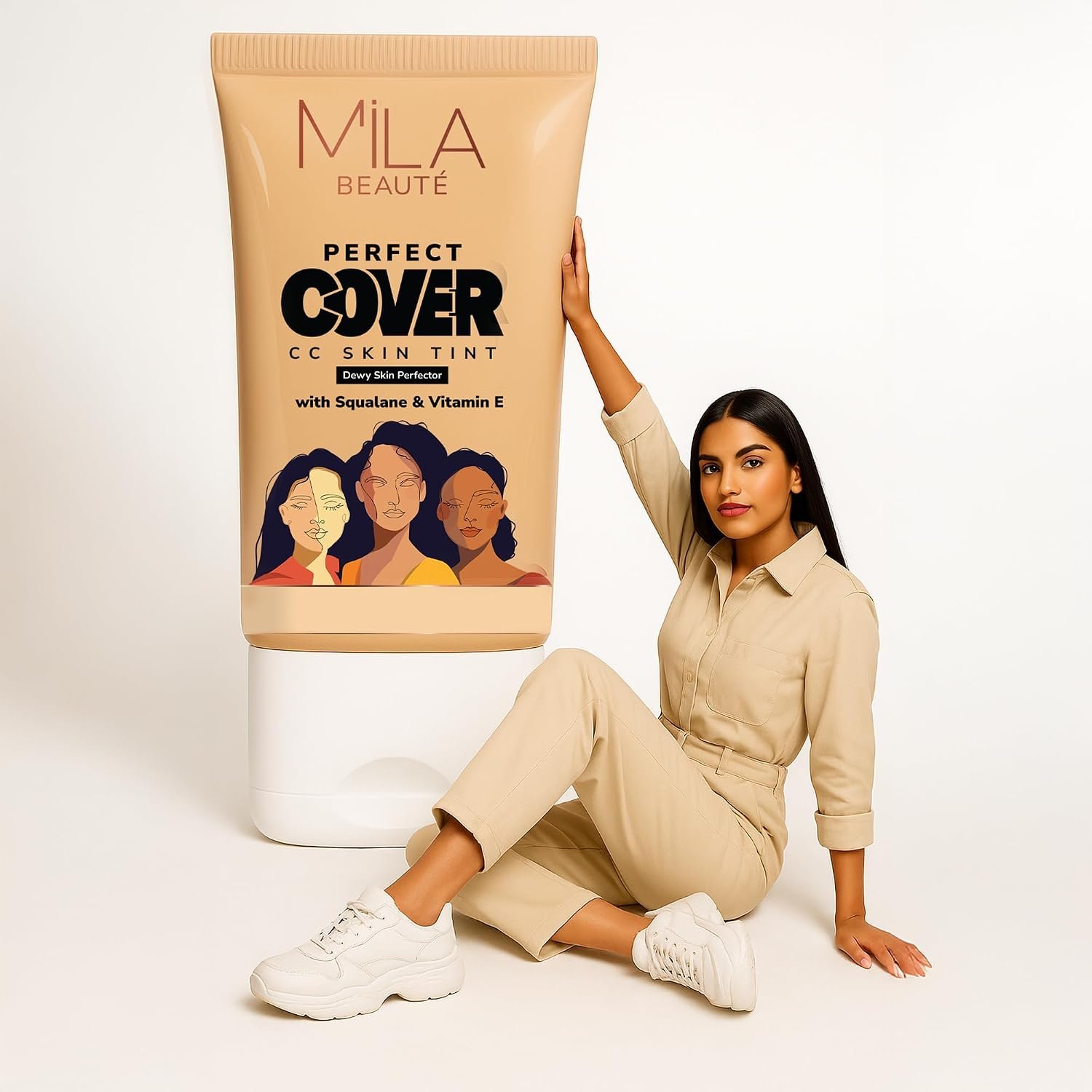 Mila Beauté Perfect Cover Cc Cream With Spf 24+ I Light Makeup With Natural Coverage & Dewy Finish I Skin Tint With Squalene I Hydrate & Brighten Skin |conceal Dark Spots - Image 7