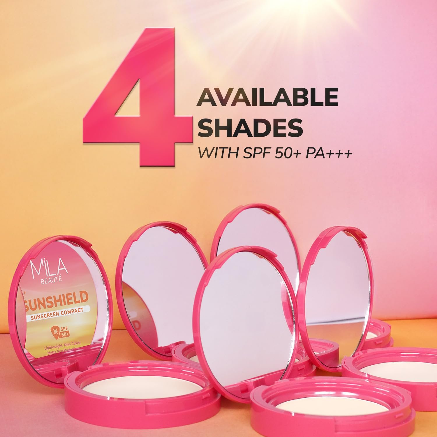 Mila Beauté Sun Shield Sunscreen Compact for Women | Spf 50 Pa+++ Uv Protection | Oil-free Pore Blurring Matte Finish | Niacinamide & Ceramides | Lightweight & Suitable for All Skin Types - (9g,1 Ivory ) - Image 5