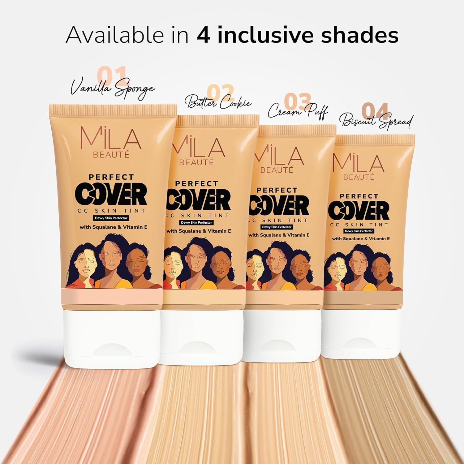 Mila Beauté Perfect Cover Cc Cream With Spf 24+ I Light Makeup With Natural Coverage & Dewy Finish I Skin Tint With Squalene I Hydrate & Brighten Skin |conceal Dark Spots - Image 2