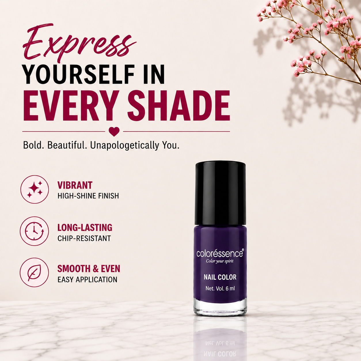 Coloressence Cute Coats The Wild N Free | Glossy Finish | Quick Dry | Chip Resistant | Long Lasting
