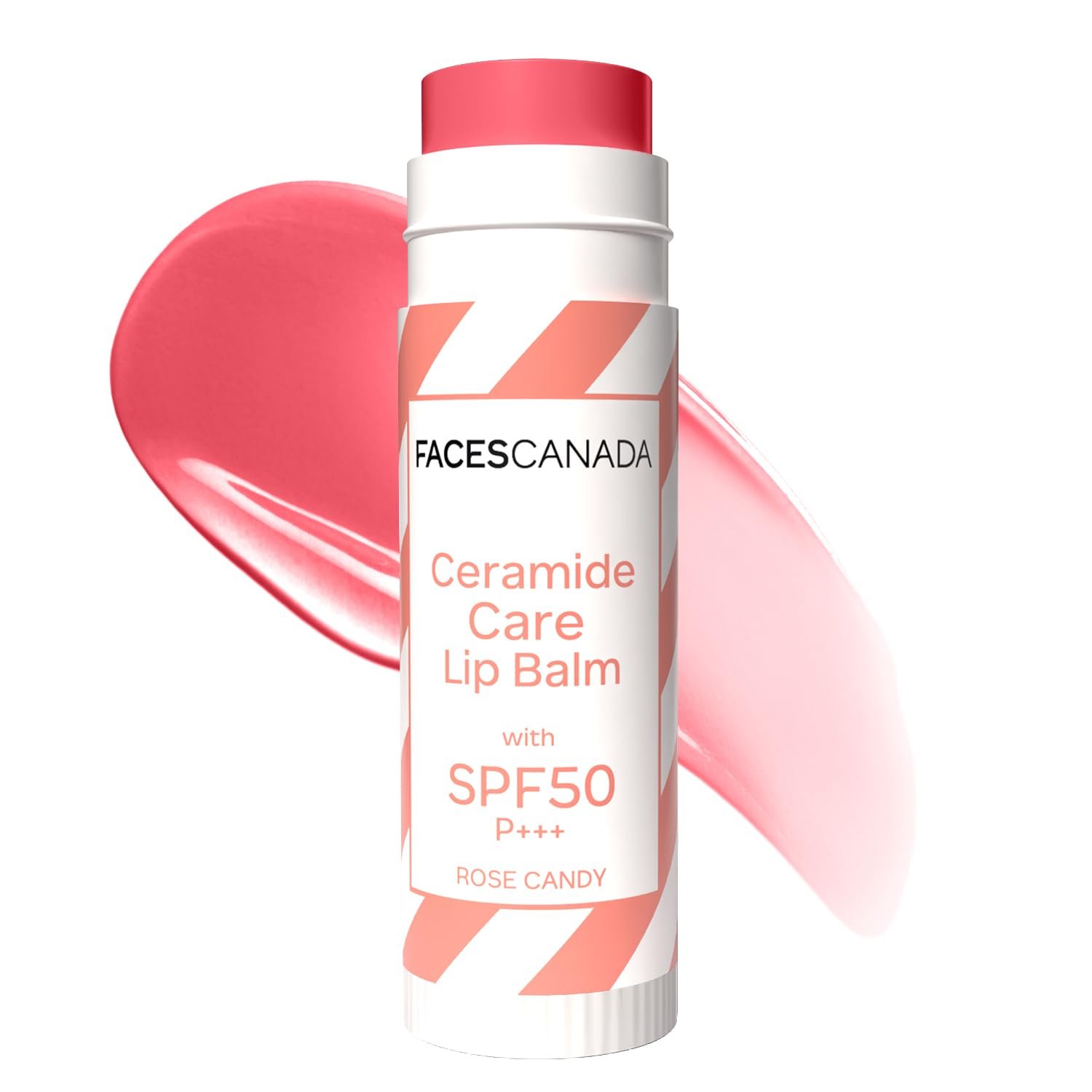 FACES CANADA Ceramide Care Lip Balm – Rose Candy 02, 4 gm | Tinted Lip Balm | SPF 50 PA +++ Protection | Hydrates Dry & Chapped Lips | Prevents Pigmentation | Repairs Lip Barrier | With Hyaluronic Acid & Shea Butter Infused