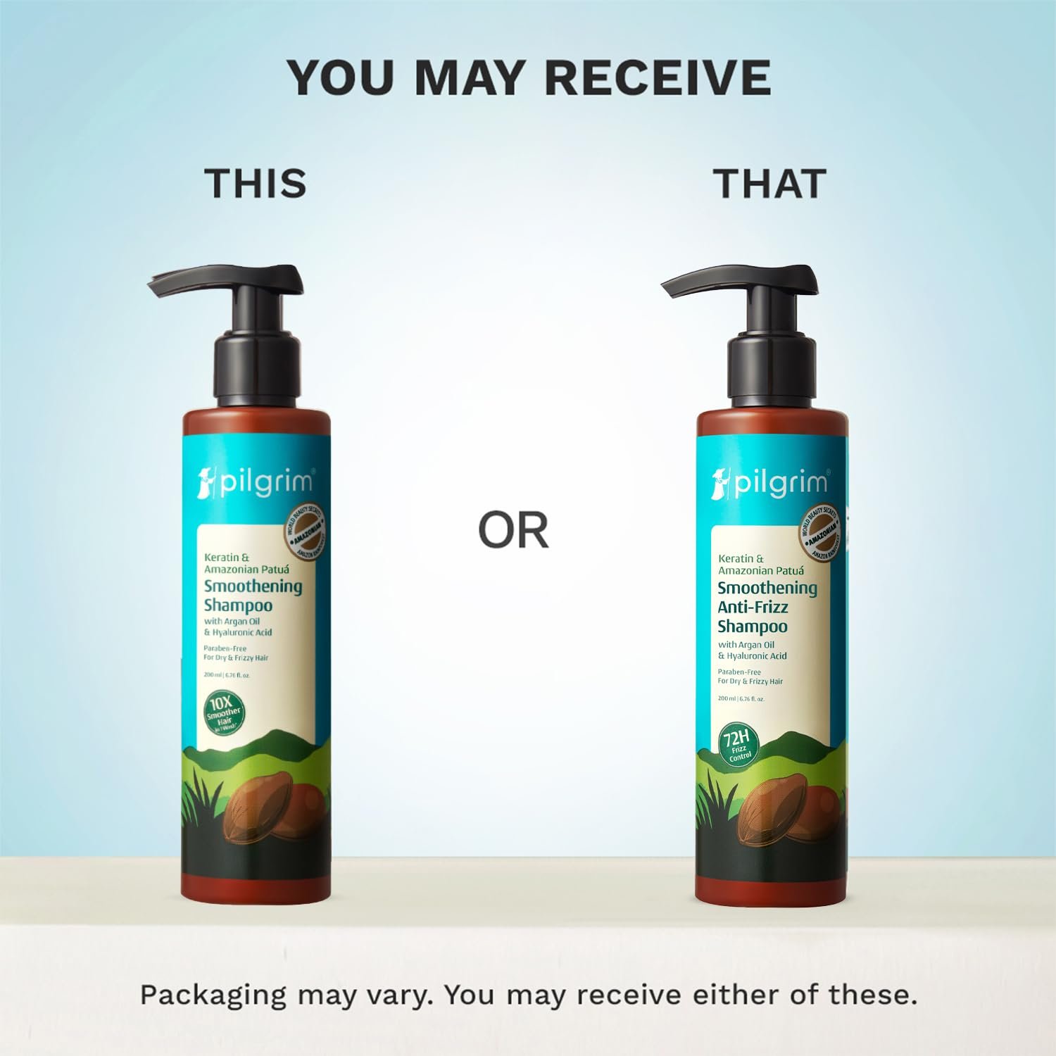 Pilgrim Patua & Keratin Hair Smoothening Shampoo for Frizzy Hair – 200ml