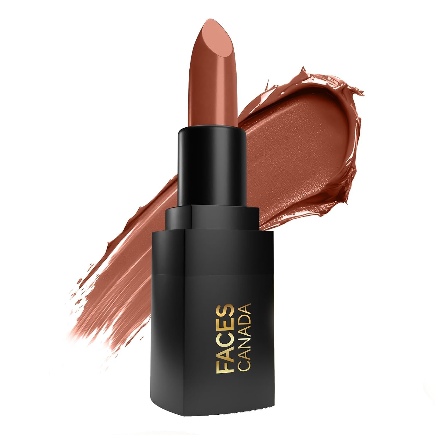 FACES CANADA Comfy Matte Wow Bullet Lipstick – Caramel Swirl (Brown) 4.2g | Smooth Matte Finish | Highly Pigmented | Long Lasting | Super Hydrating | Glides Effortlessly | One Swipe Application | Non Drying | No Cracking
