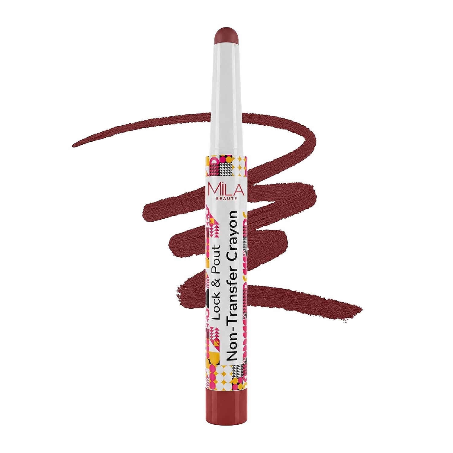 Mila Beauté Lock & Pout Matte Crayon Lipstick for Women I Smudge Proof & Transfer-Proof Lipstick I Hydrating with Ceramides & Shea Butter I Highly Pigmented & Glides Smoothly | Suitable for Indian Skin Tones – Fomo