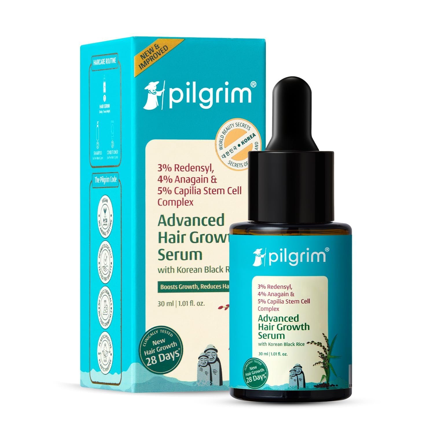 Pilgrim Advanced Hair Growth Serum with 3% Redensyl & 4% AnaGain -30ml