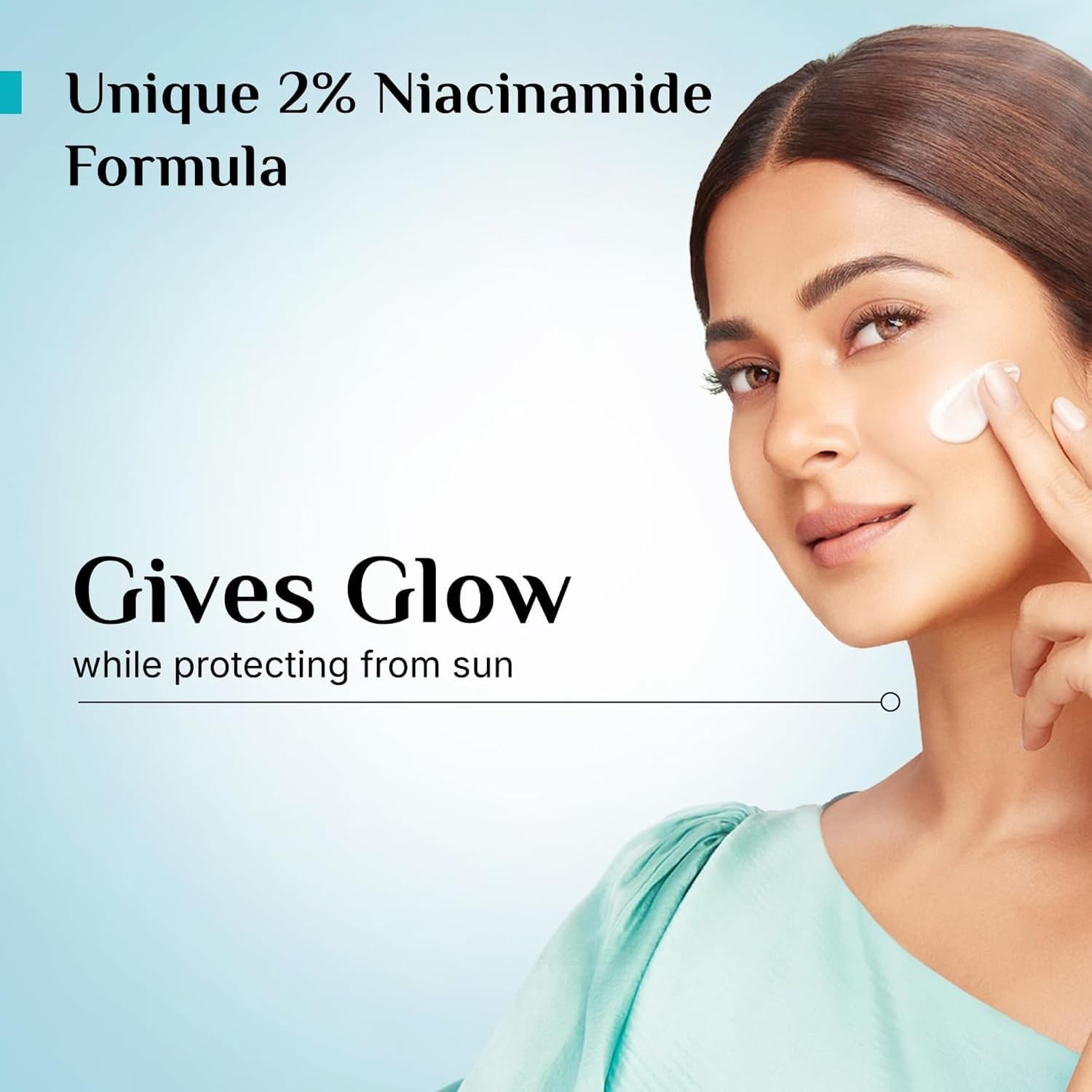 Pilgrim 2% Niacinamide Glow Gel Sunscreen SPF 50+ PA++++ with Spanish Squalane | Broad Spectrum Sun Protection with UVShieldX™ Technology | No White Cast, Water-Resistant | For All Skin Types | 50 g - Image 3