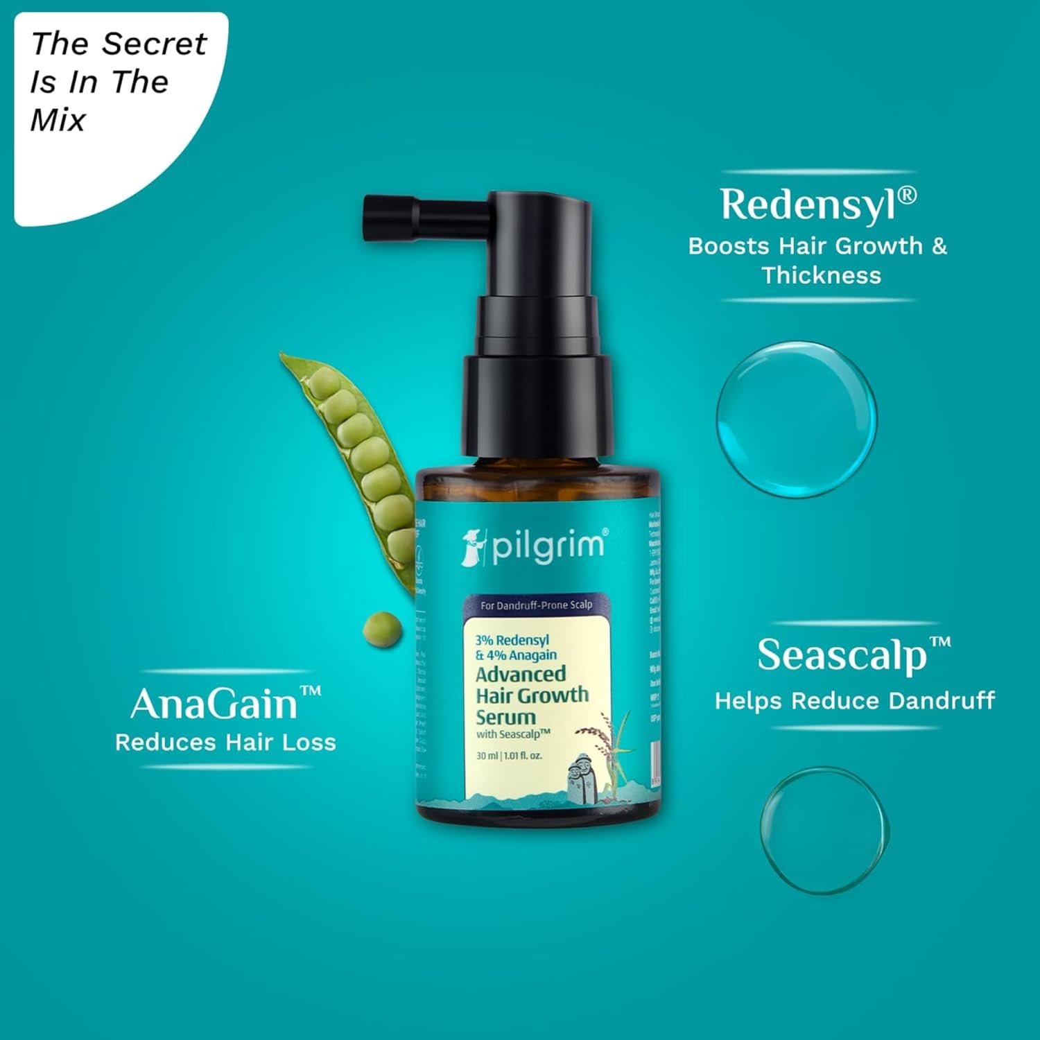 Pilgrim Advanced Hair Growth Serum for Dandruff Prone Scalp - 30ml - Image 4